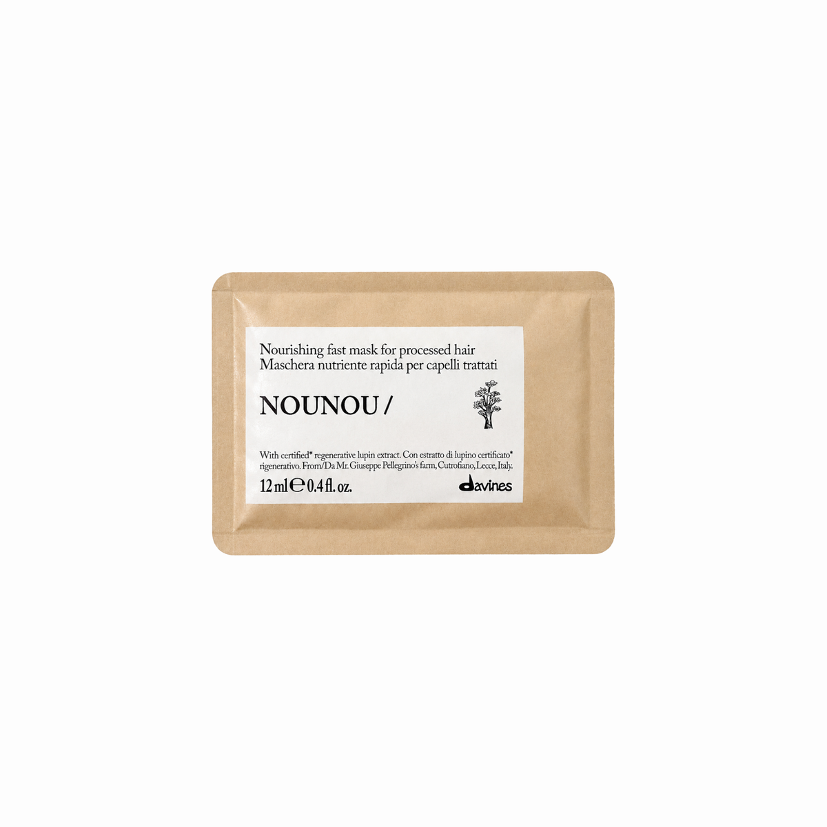 Prime avec Achat - Davines. Masque Nourrissant Rapide Cheveux Traités NOUNOU - 12 ml