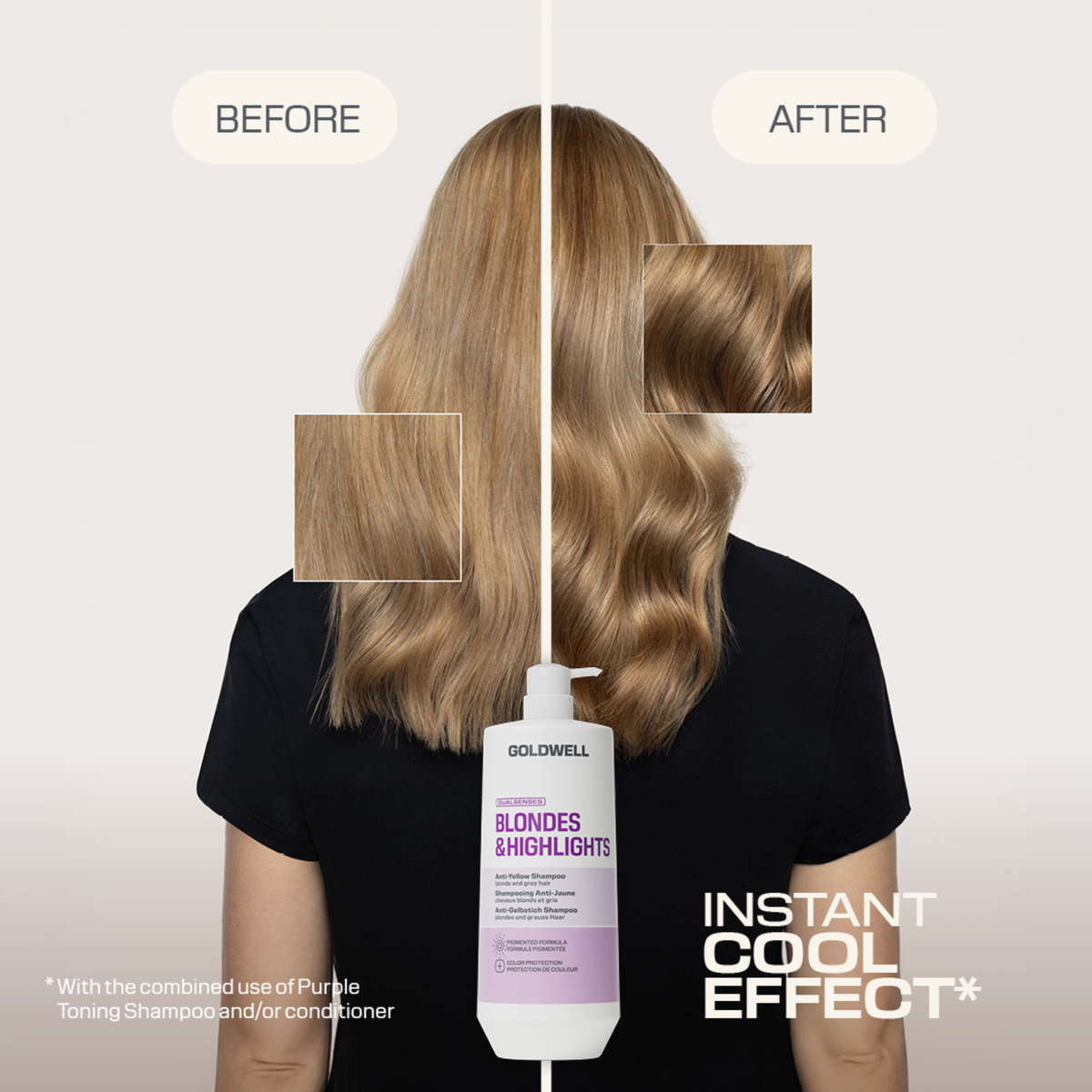 Goldwell. Anti-Yellow And Grey Shampoo Blondes & Highlights Dualsenses - 1000 ml