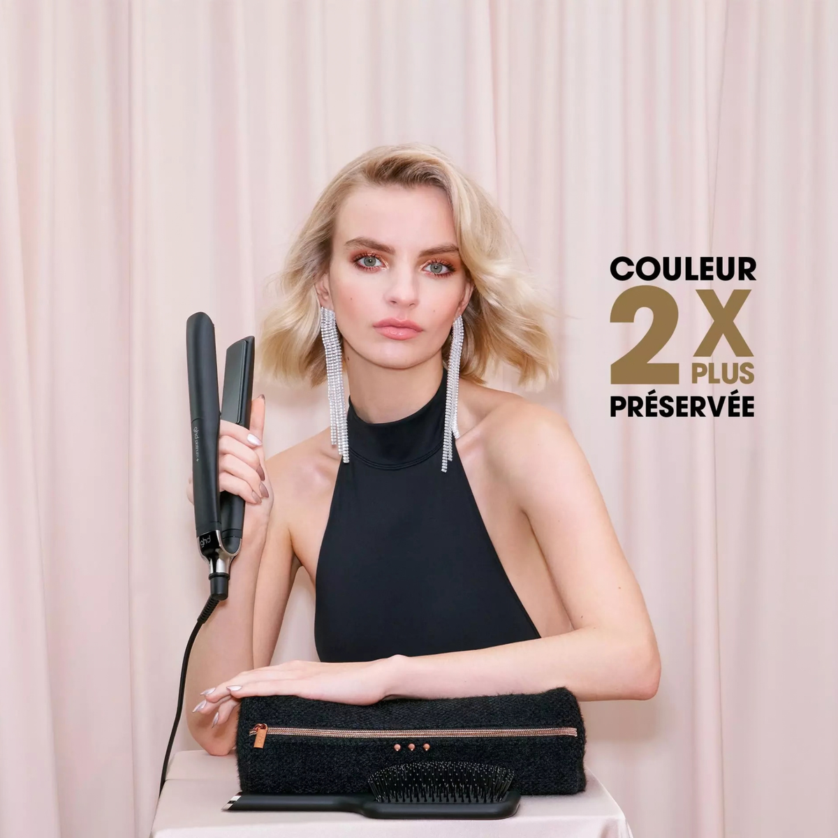GHD. Coffret Des Fêtes Fer Plat Platinum + Noir - 1 Po