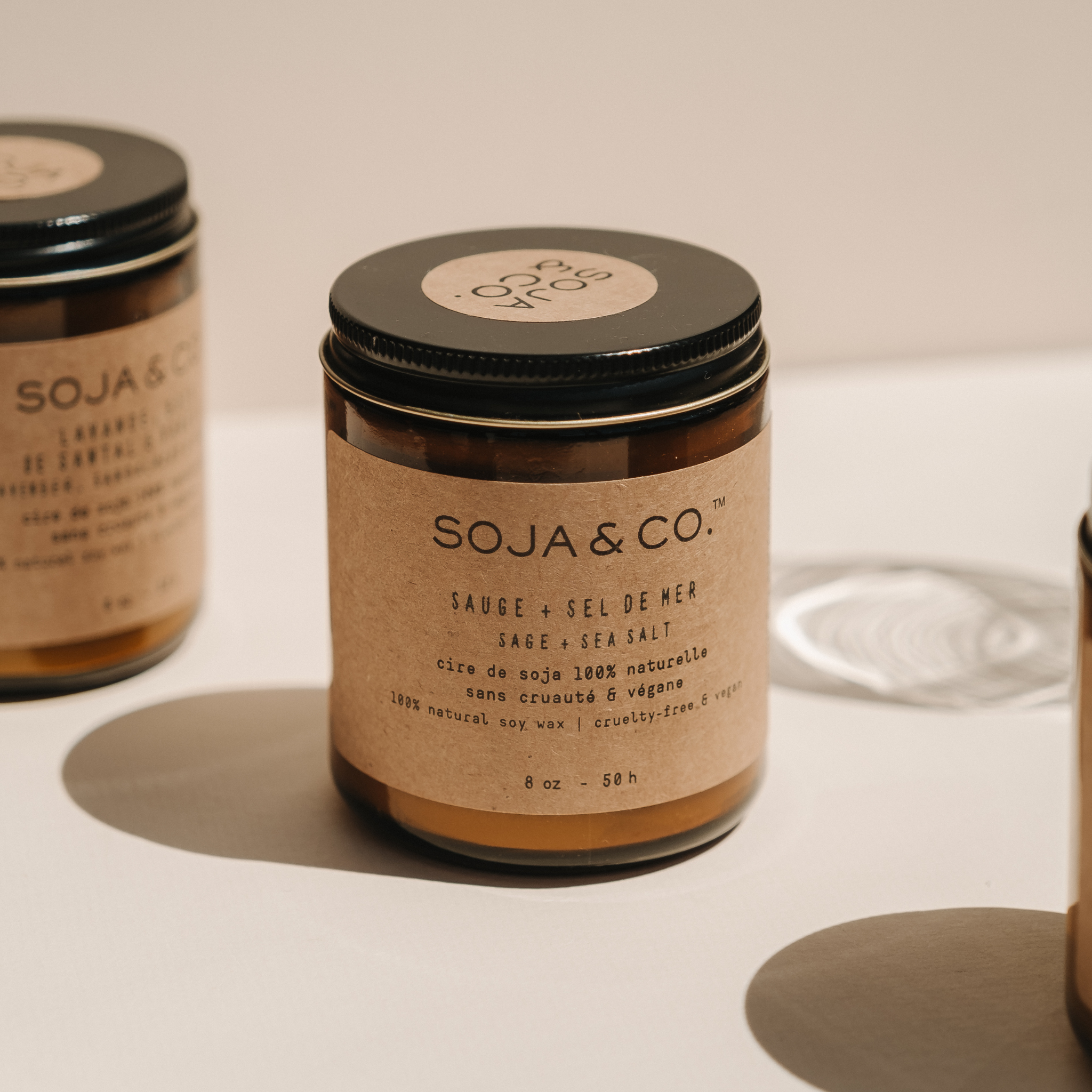 SOJA&CO. Bougie Sauge + Sel De Mer - 8 oz