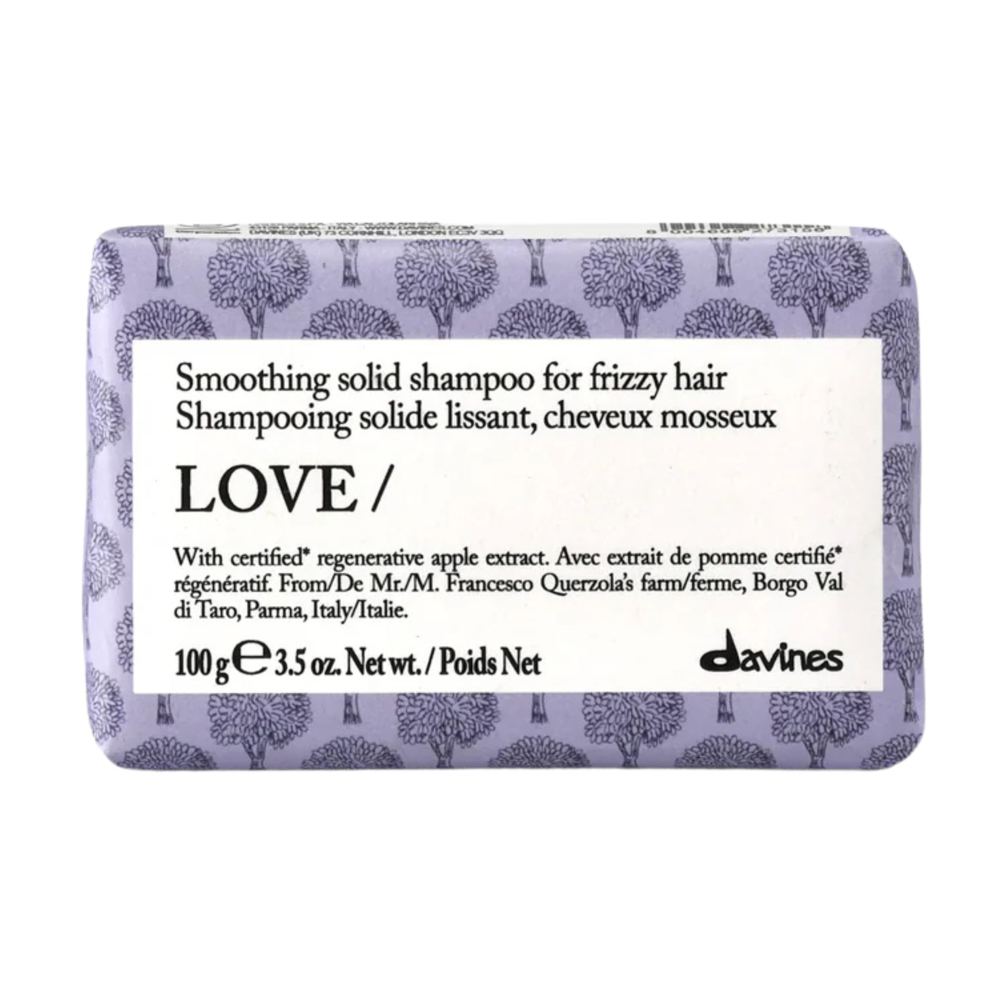 Davines. Shampoing Lissant en Barre LOVE Smoothing - 100 gr