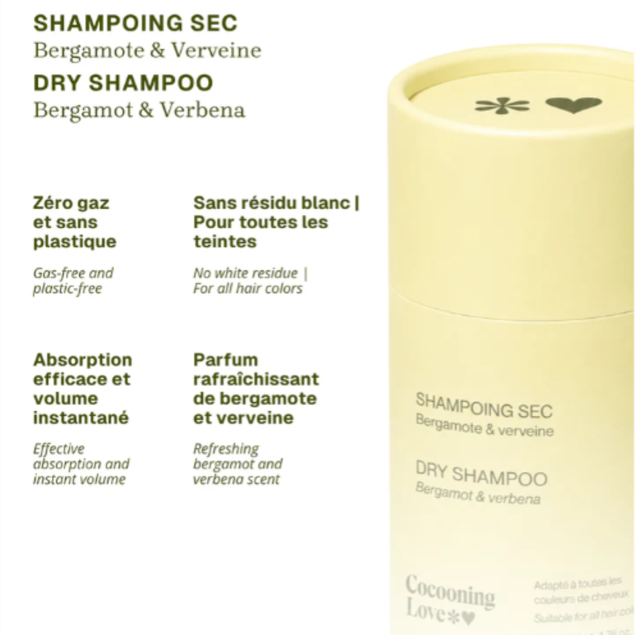 Cocooning Love. Bergamot & Verbena Dry Shampoo - 50 g