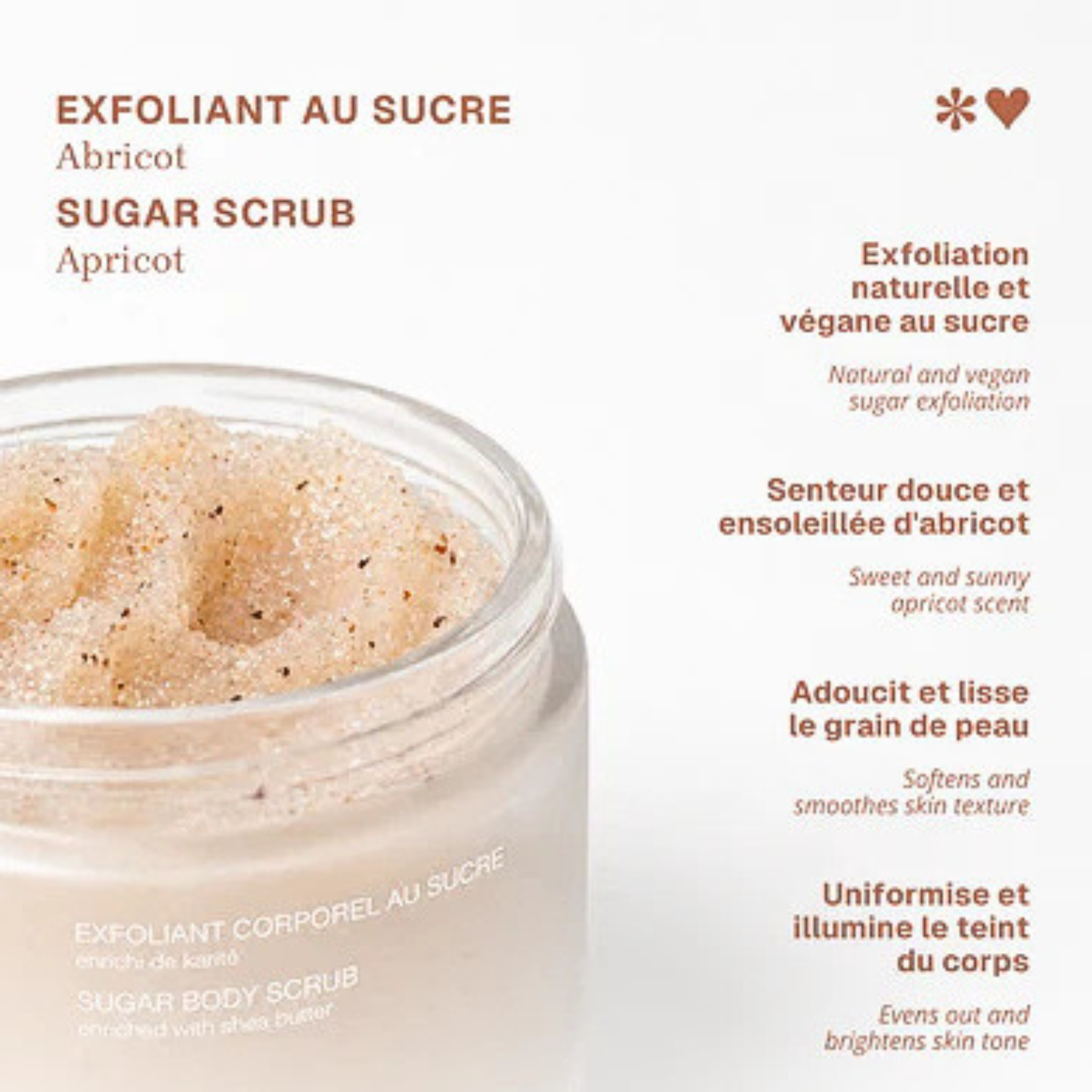 Cocooning Love. Exfoliant Corporel Au Sucre Abricot - 250 g