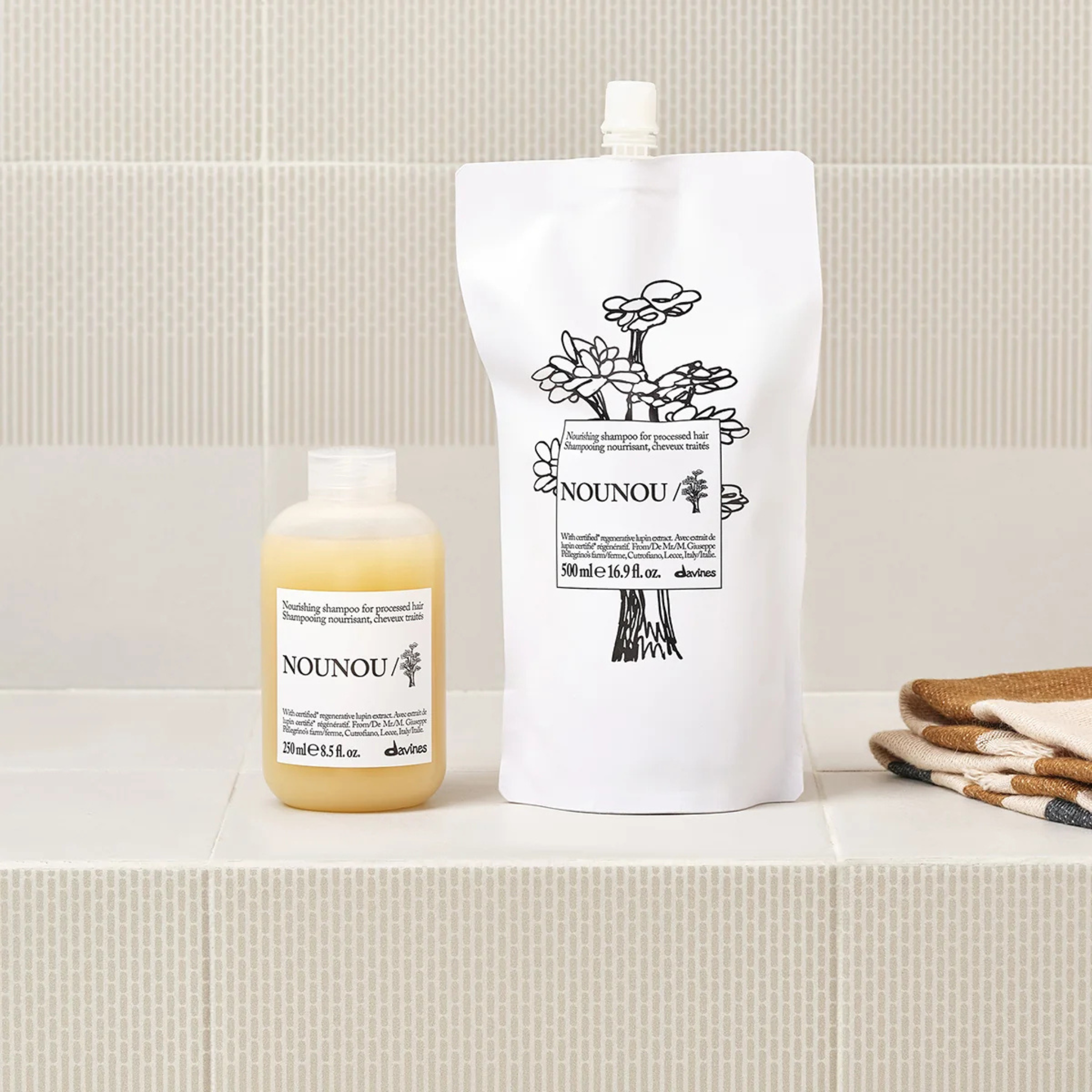 Davines. NOUNOU Nourishing Shampoo for Treated Hair (Eco-Refill) - 500 ml