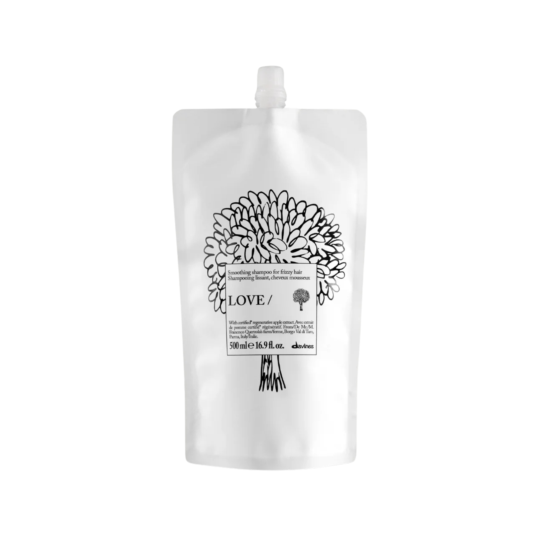 Davines. LOVE SMOOTHING Smoothing Shampoo for Frizzy or Unruly Hair (Eco-Refill) - 500 ml
