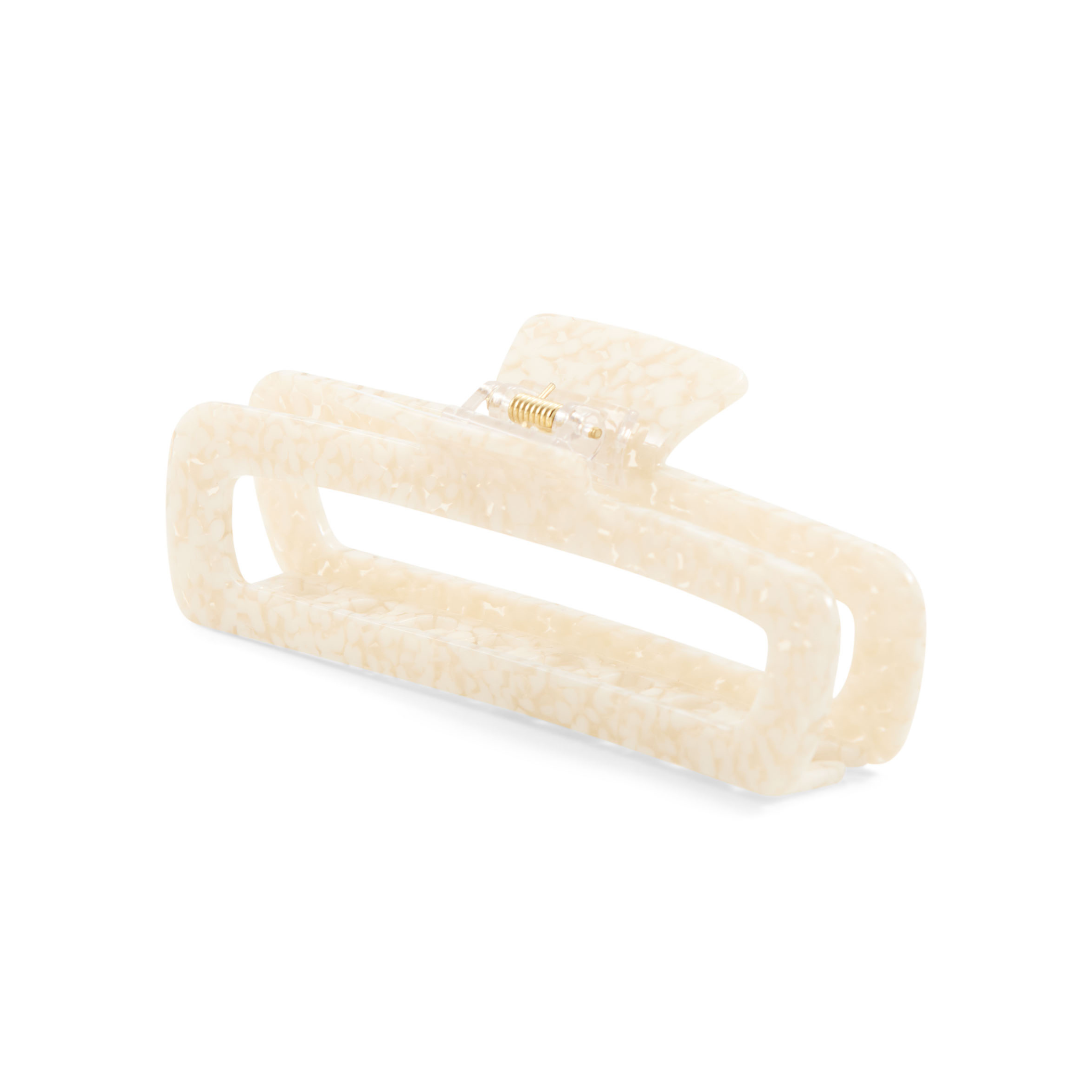 Concept C. Minimalist Rectangular Clip XL - White Spotted