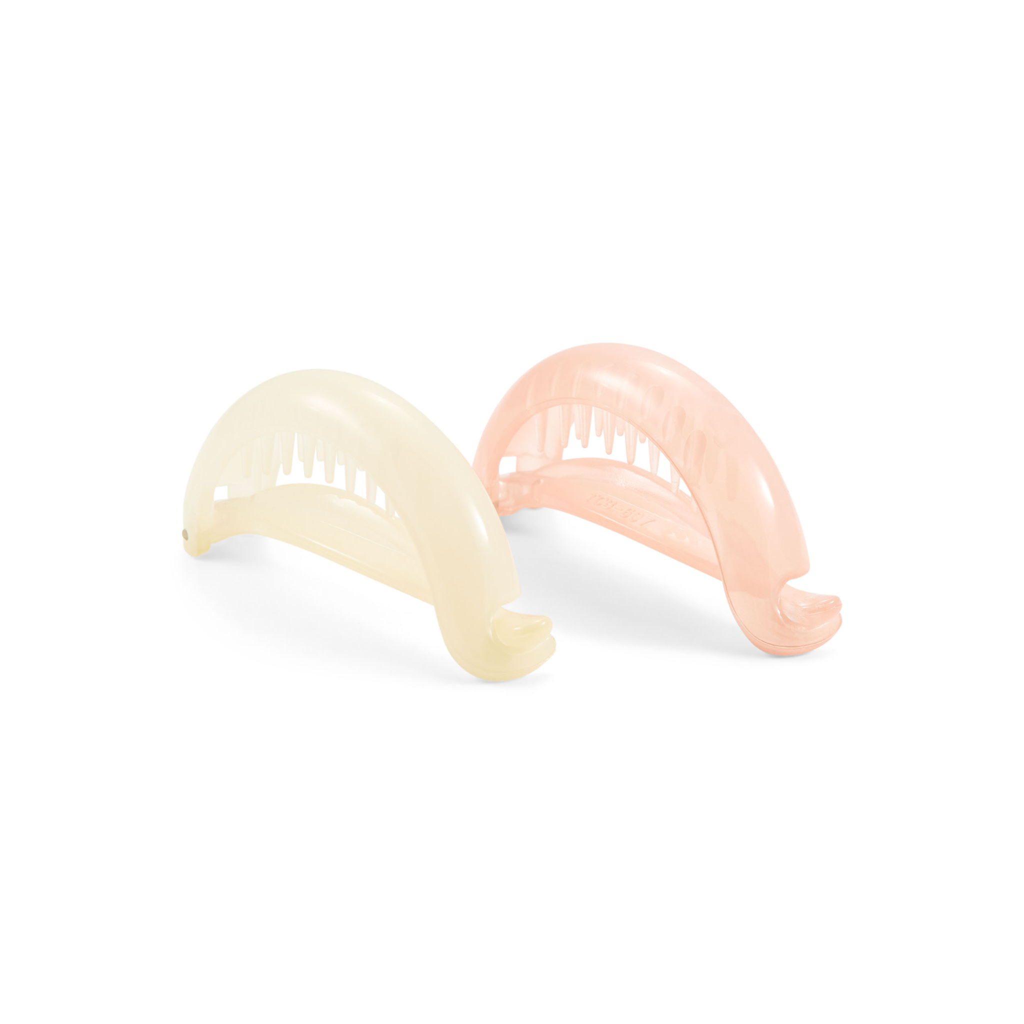 Concept C. Duo Pinces Banane Arrondies - Rose et Beige