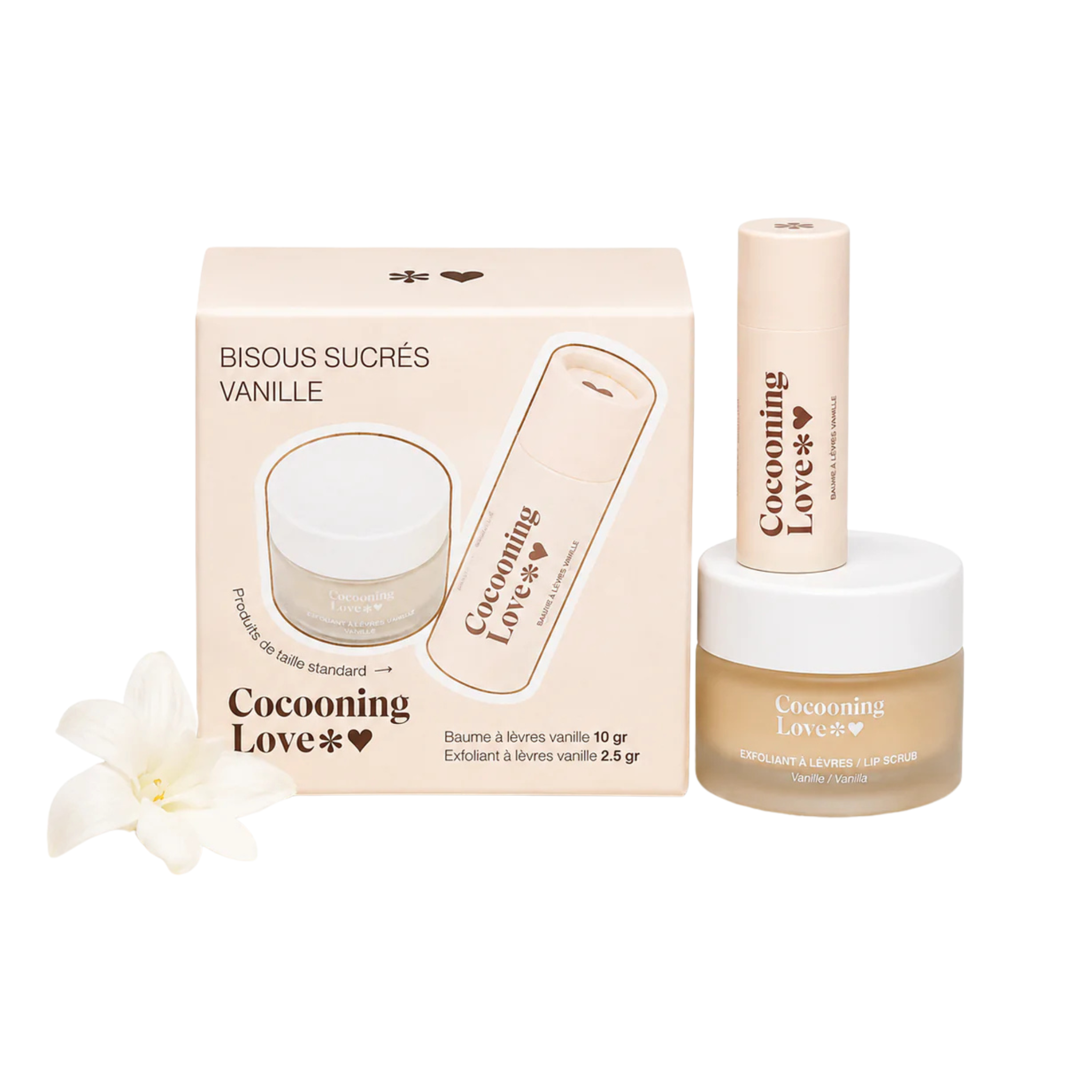 Cocooning Love. Vanilla Lip Duo - Scrub and Balm