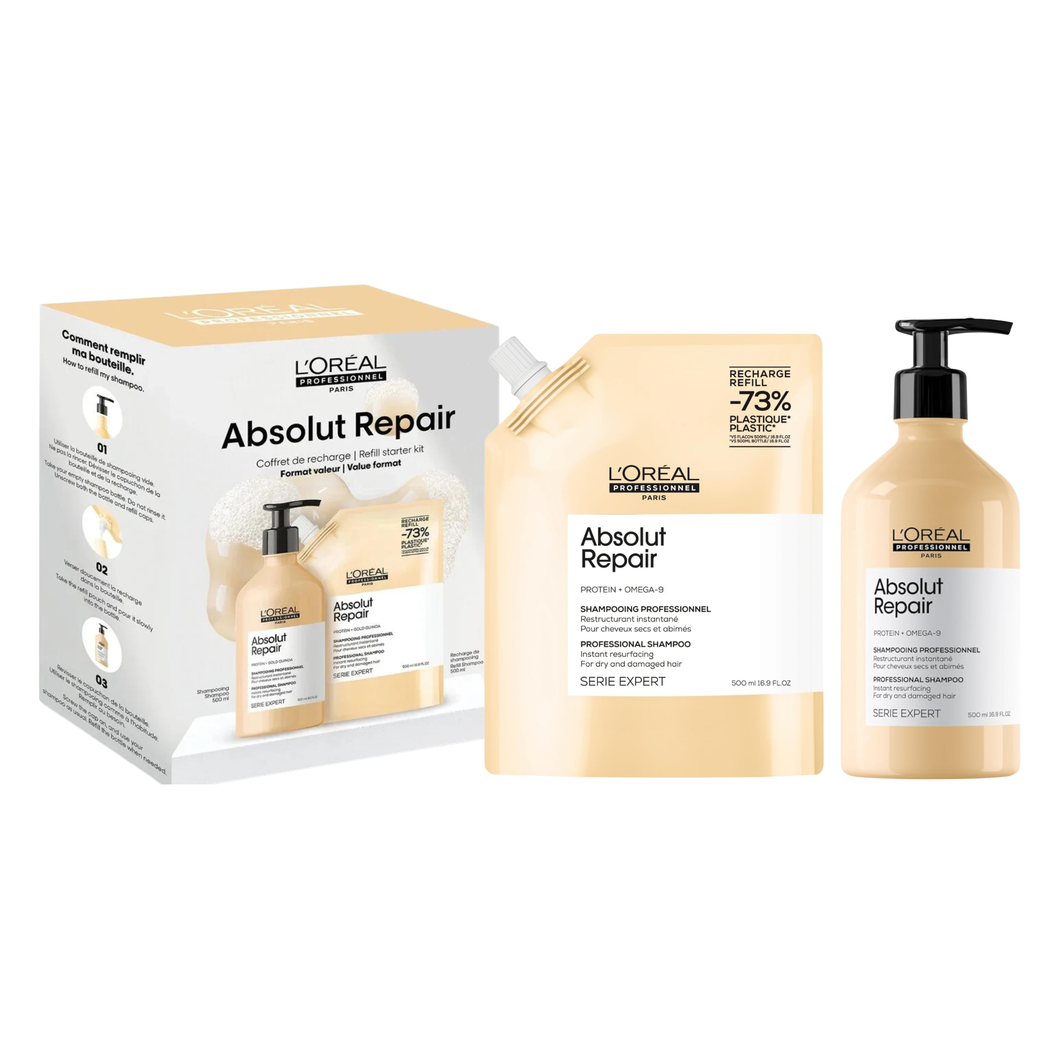 L'Oréal. Absolut Repair Refill Set - 500 ml