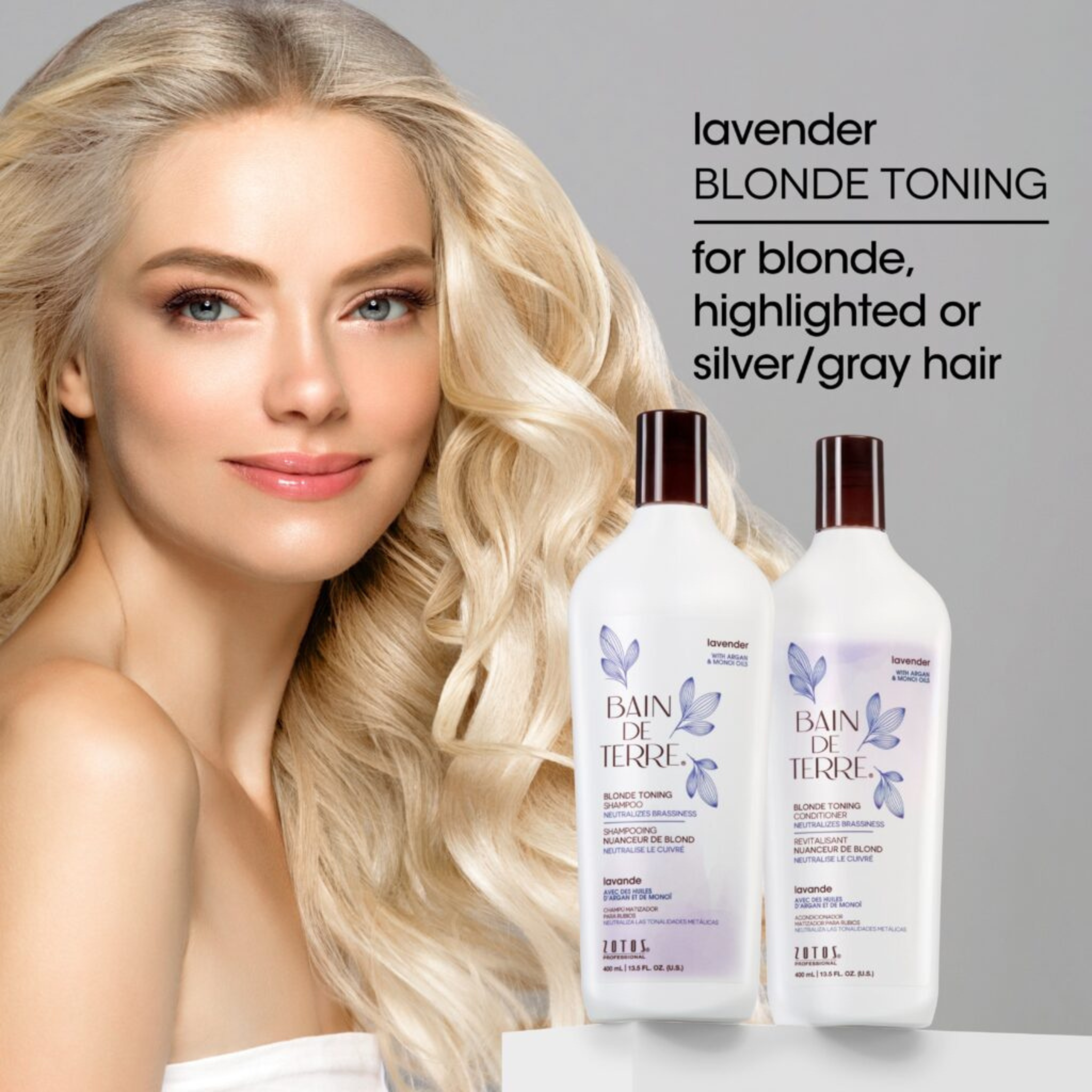 Bain De Terre. Lavender Blonde Toning Shampoo - 400 ml