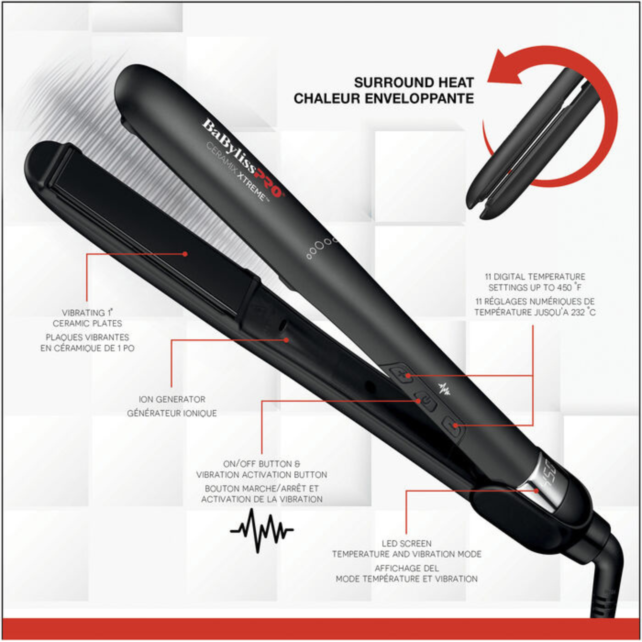Babyliss. Fer Plat Vibrant en Céramique - 1 Po