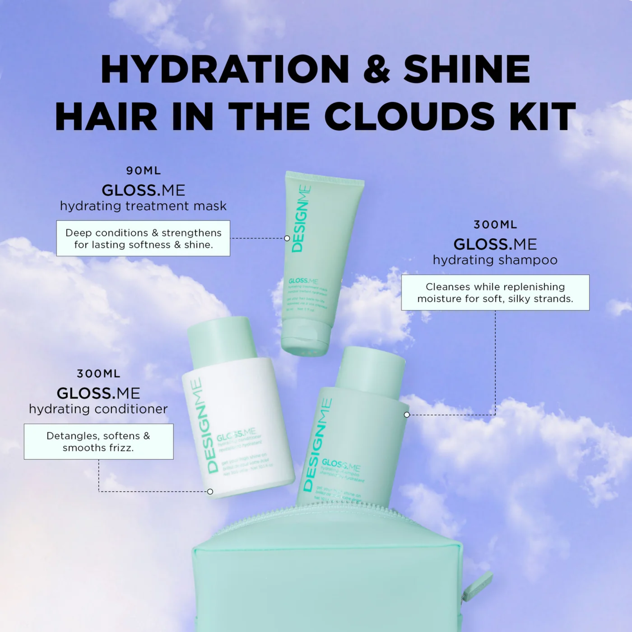 Design Me. Gloss.Me Hydration Kit - Hair in the Clouds