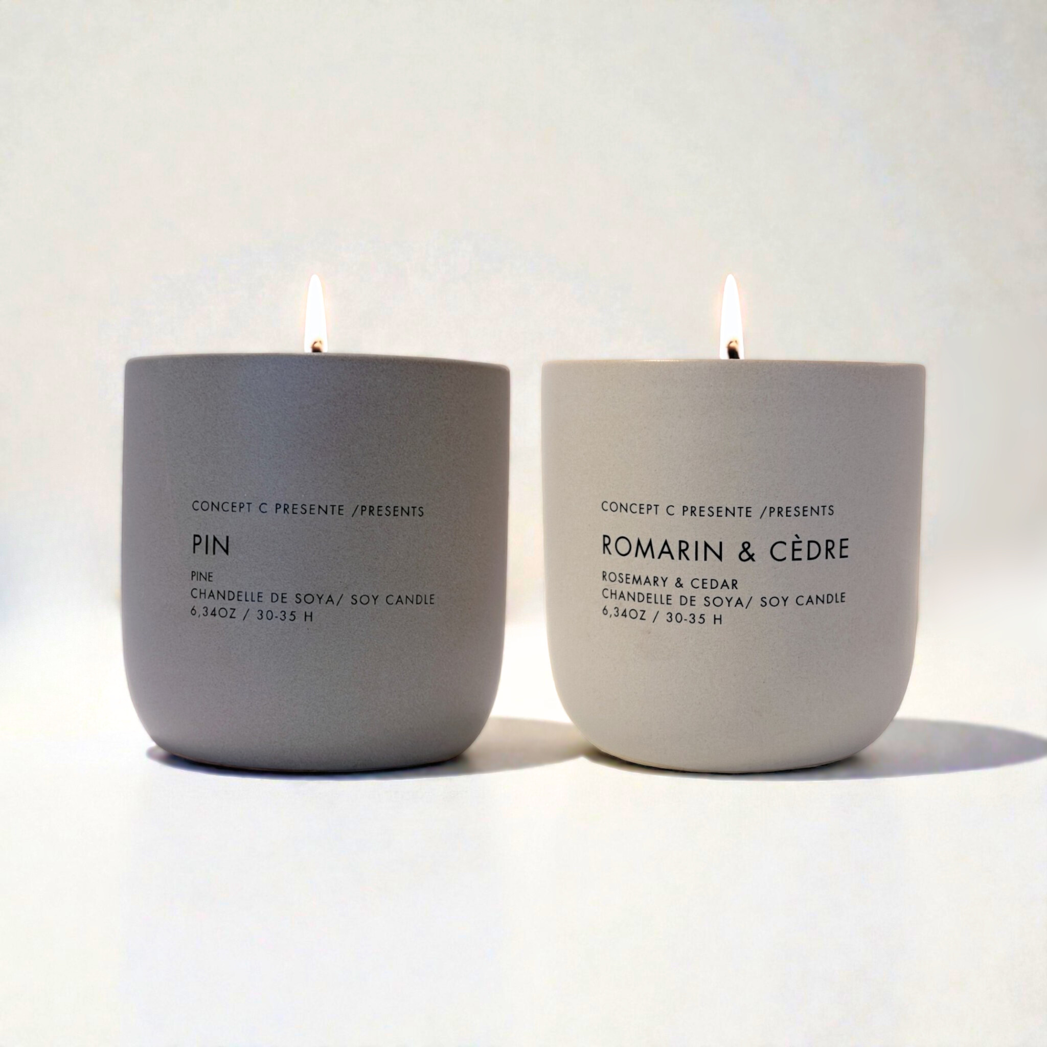Concept C. Duo Chandelles - Pin et Romarin & Cèdre