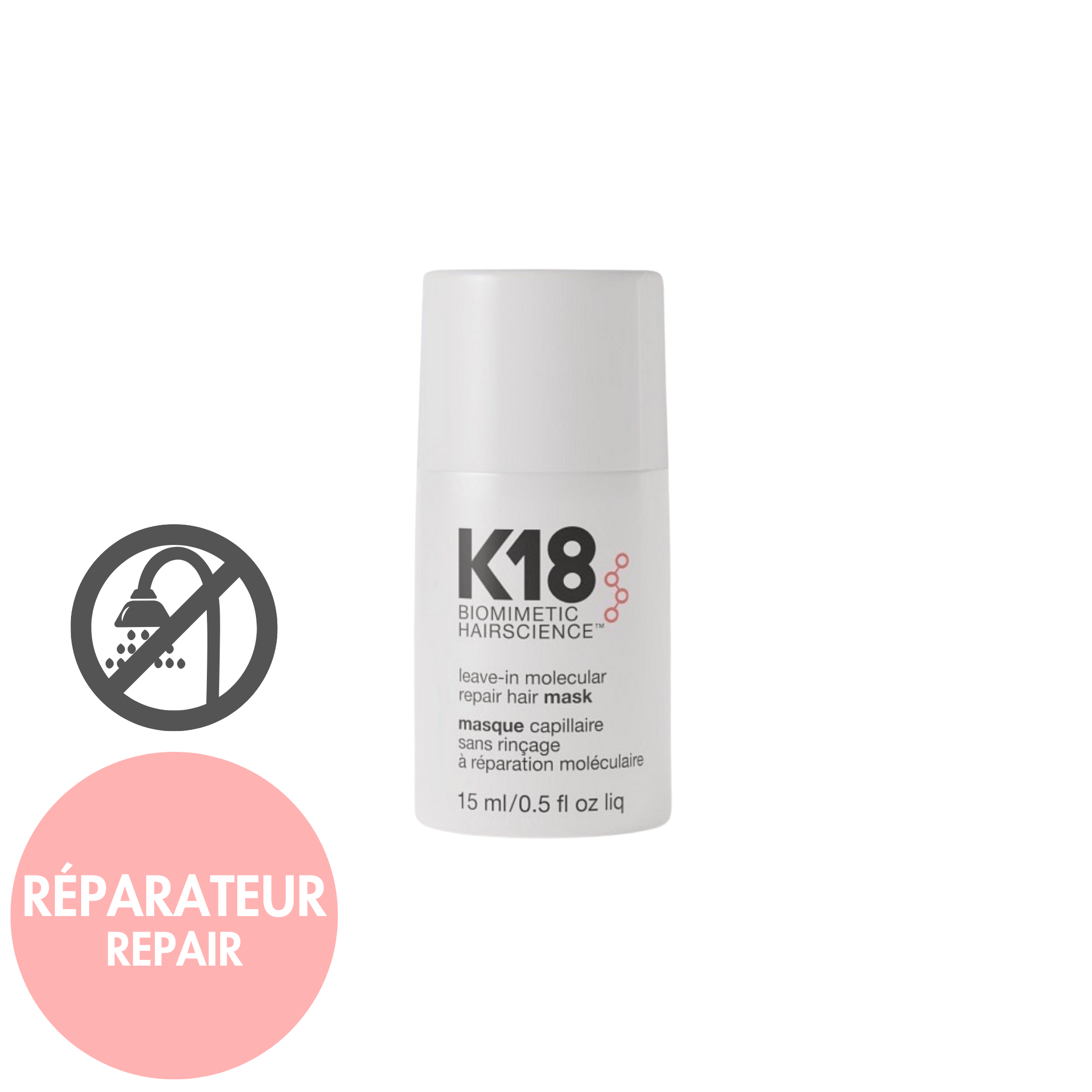 K18. Leave-In Molecular Repair Hair Mask - 15 ml