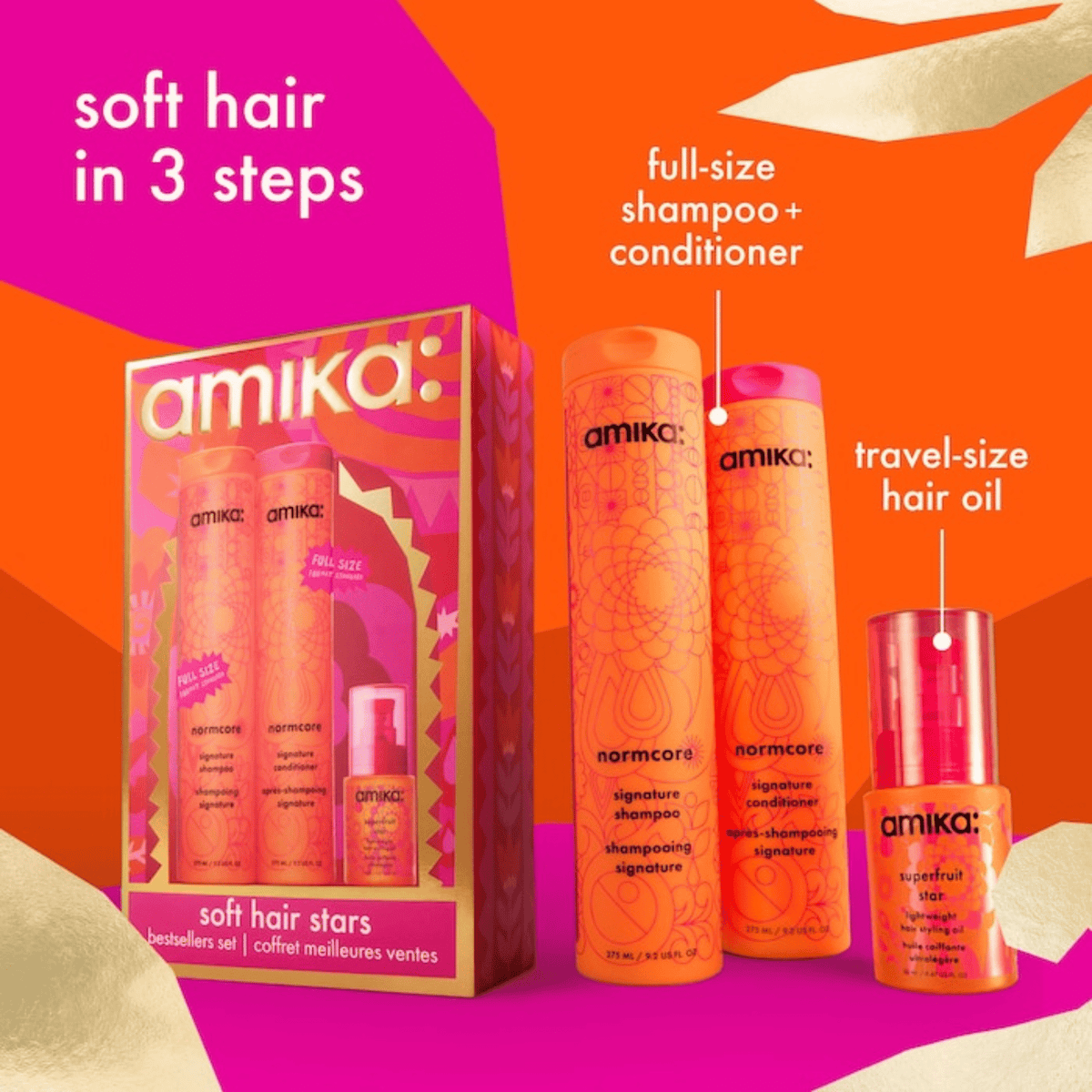 Amika. Coffret Des Fêtes - Soft Hair Stars Normcore - Concept C. Shop