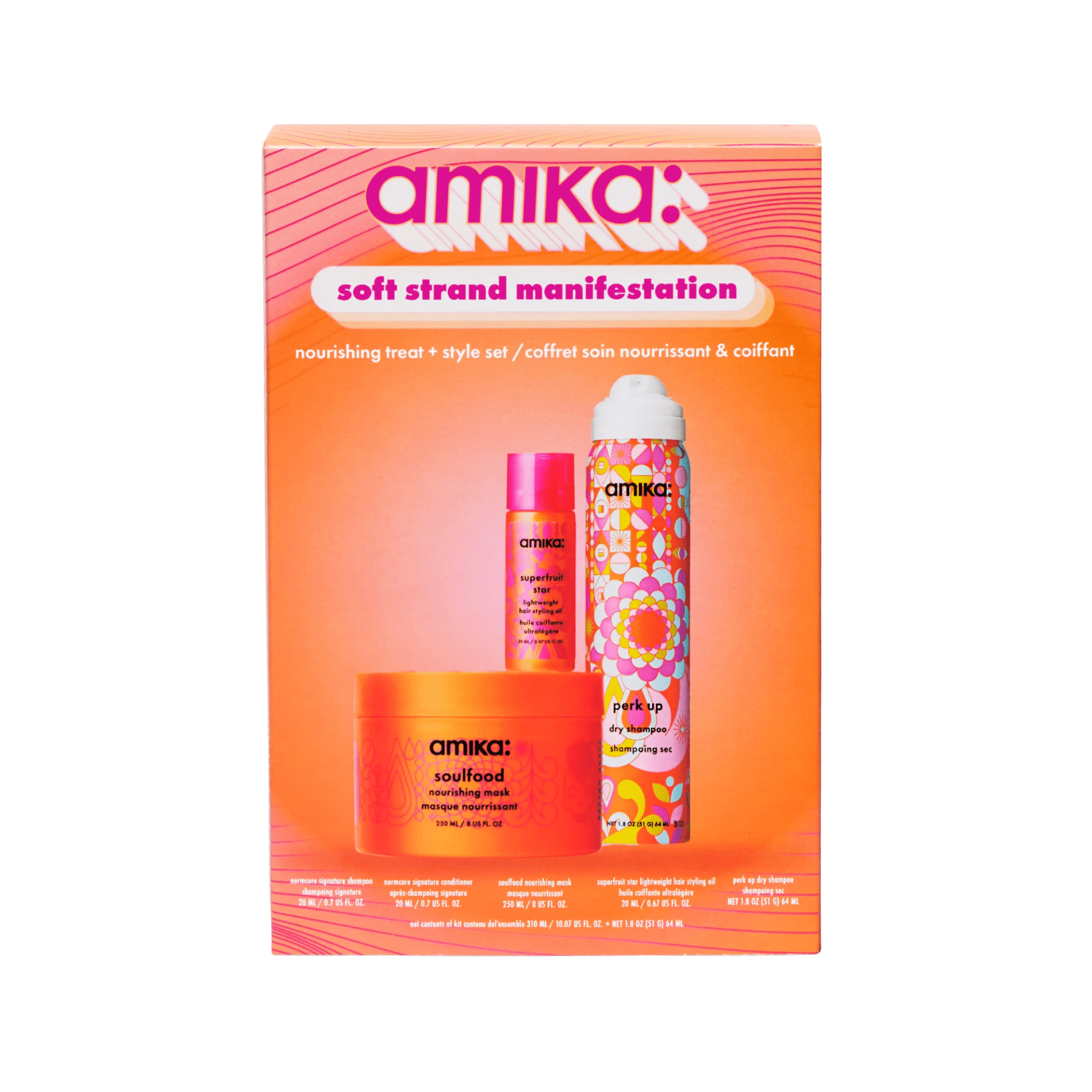 Amika. Coffret Des Fêtes Soft Strand Manifestation - Soin Nourrissant et Coiffant - Concept C. Shop