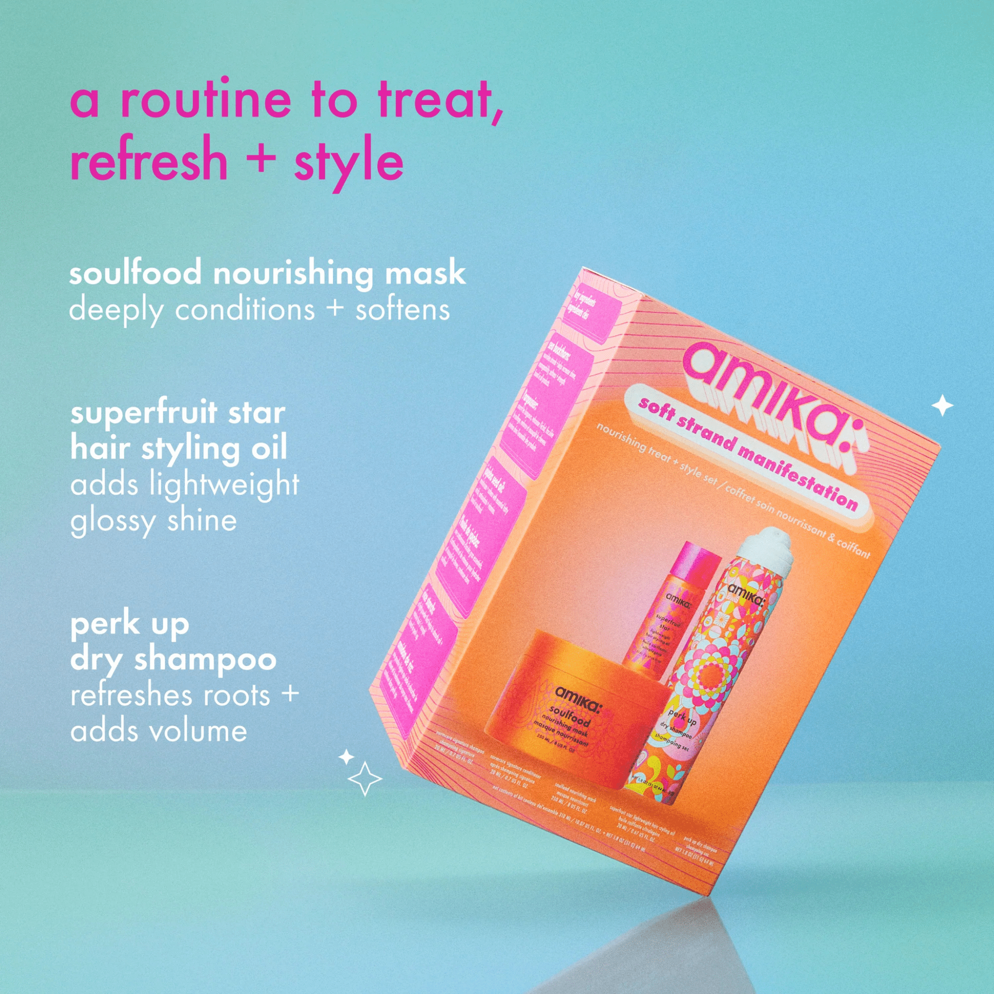 Amika. Coffret Des Fêtes Soft Strand Manifestation - Soin Nourrissant et Coiffant - Concept C. Shop