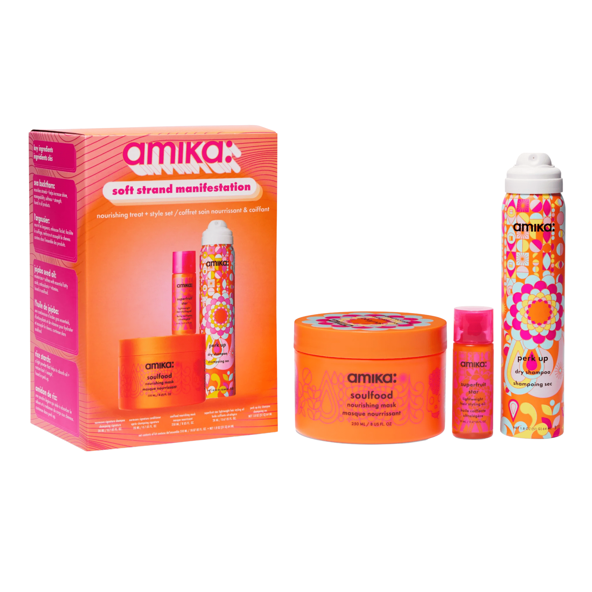 Amika. Coffret Des Fêtes Soft Strand Manifestation - Soin Nourrissant et Coiffant - Concept C. Shop