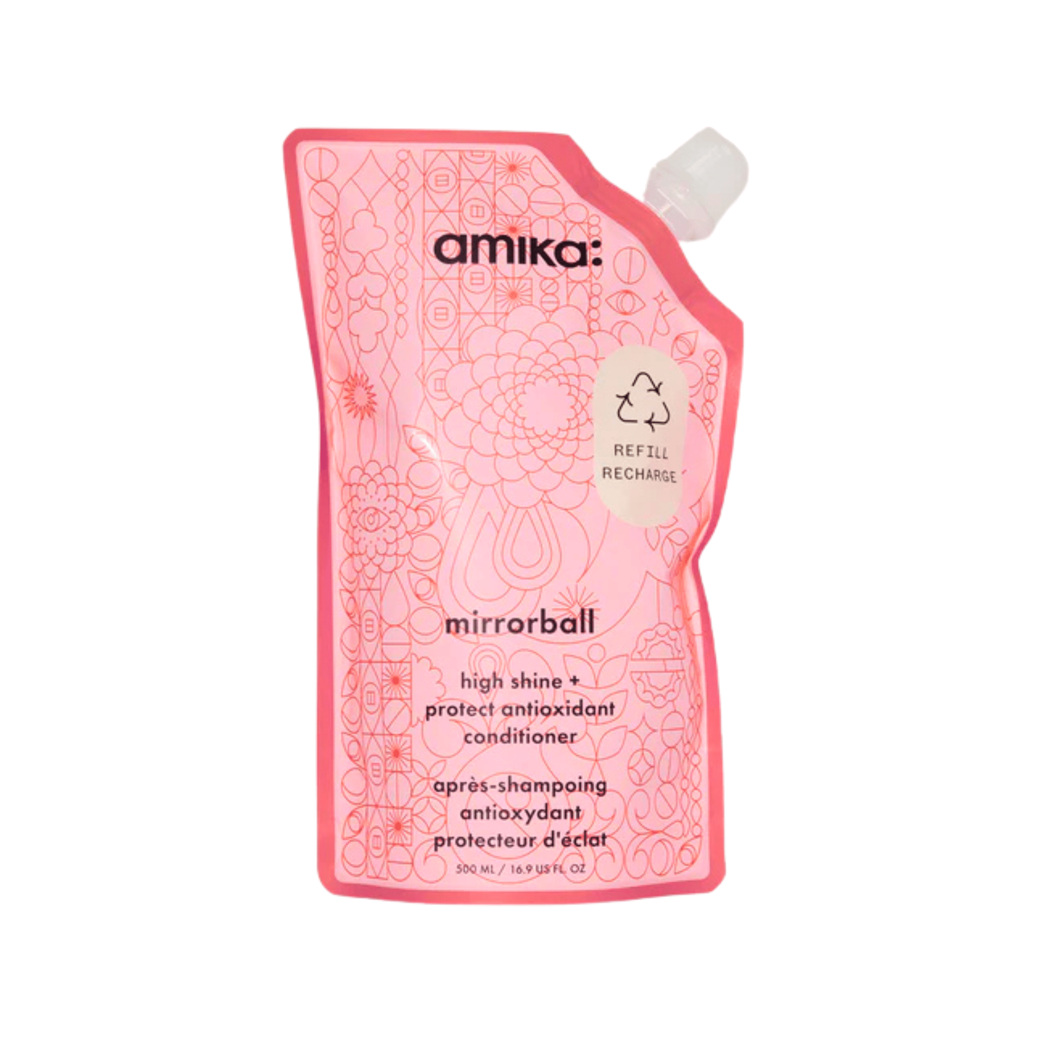 Amika. Revitalisant Antioxydant Protecteur D'Éclat Mirrorball (Recharge) - 500 ml - Concept C. Shop