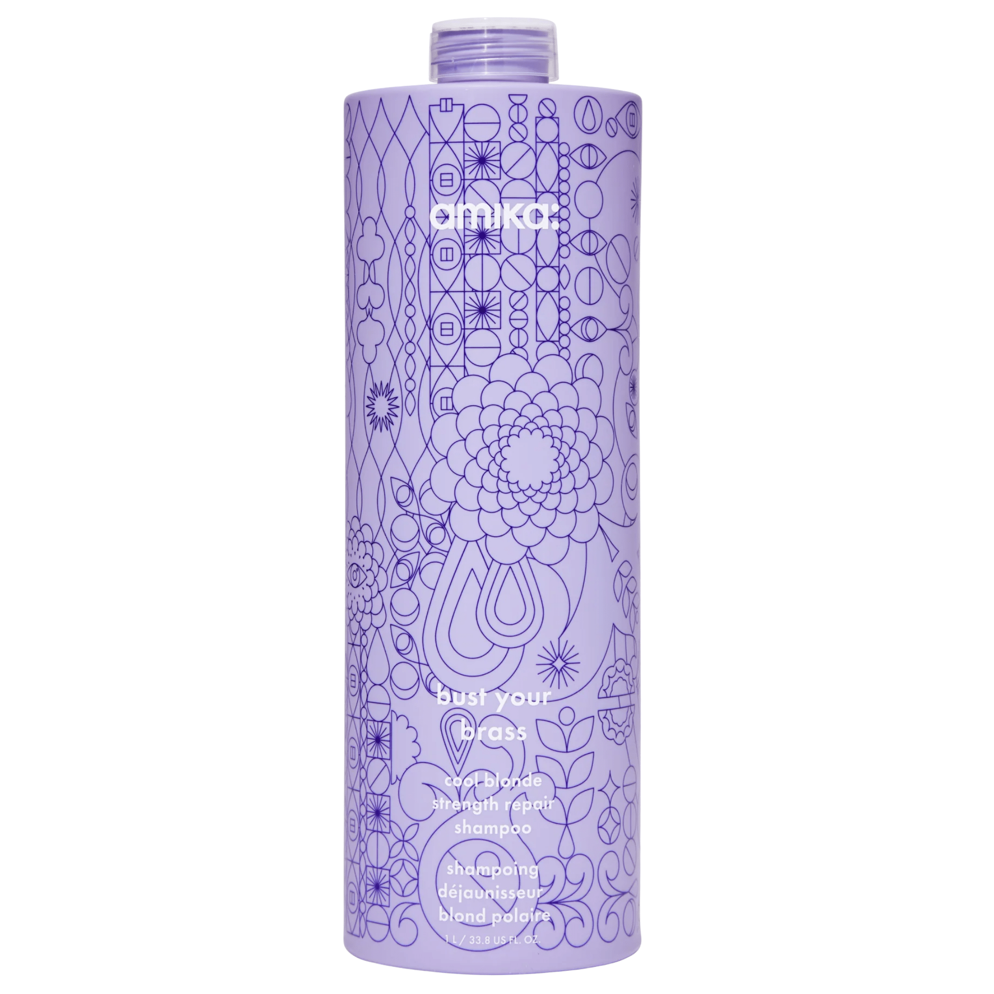 Amika. Shampoing Réparateur Blond Froid Bust Your Brass - 1000 ml - Concept C. Shop