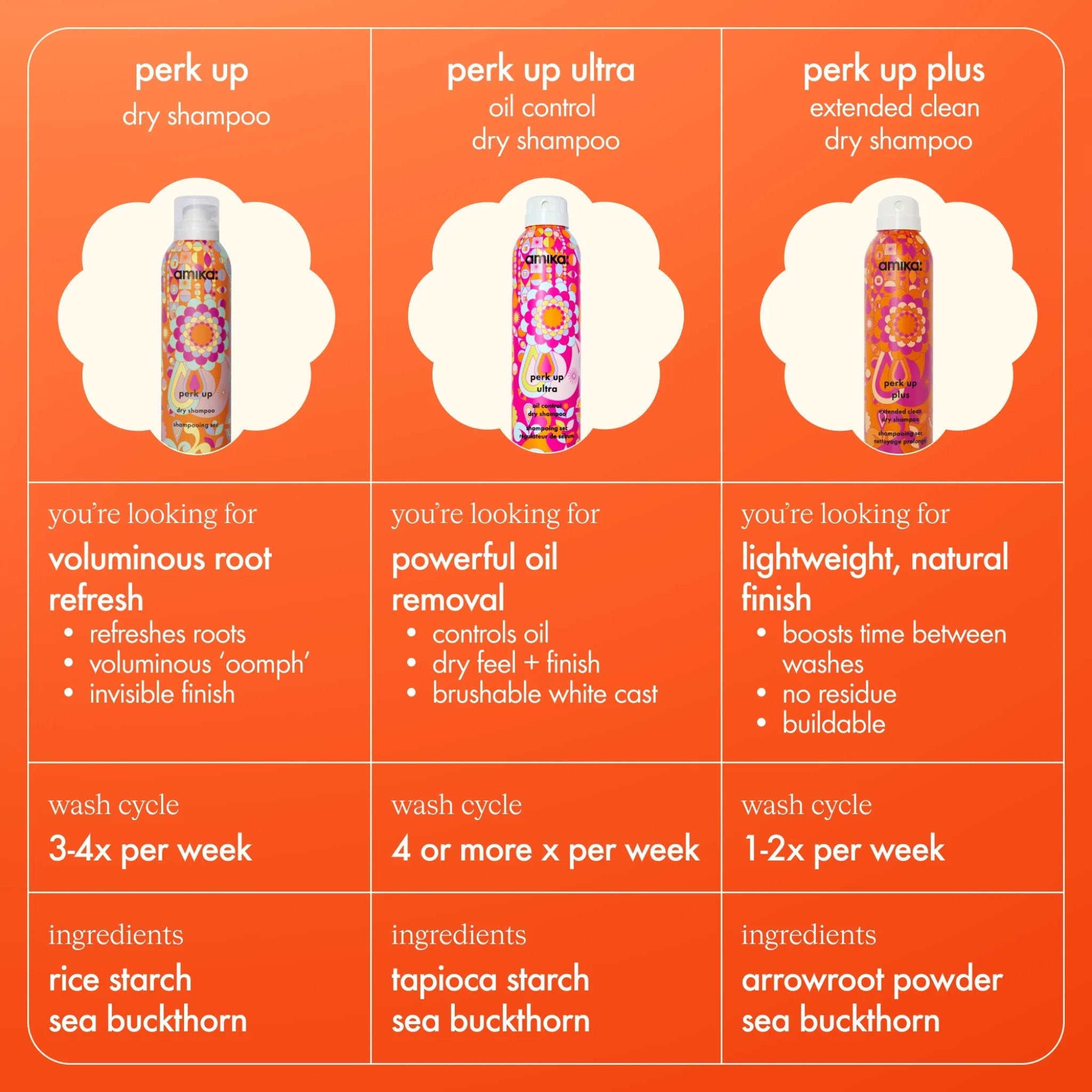 Amika. Shampoing Sec Perk Up Plus Jumbo - 358 ml - Concept C. Shop