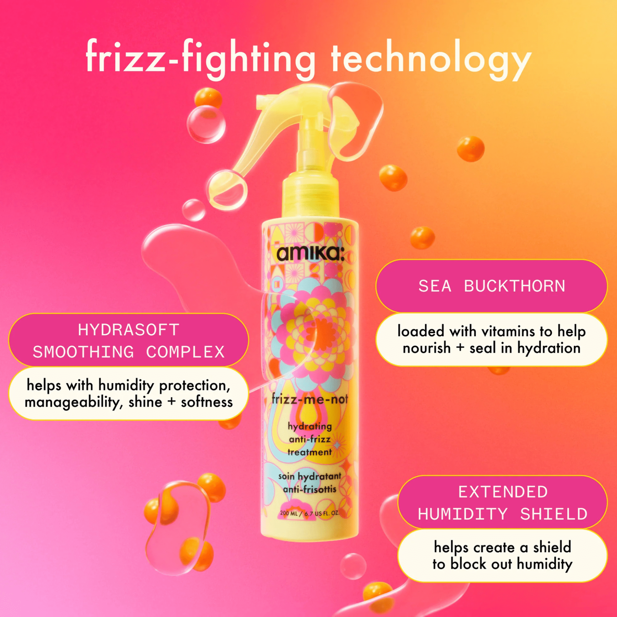 Amika. Soin Hydratant Anti - Frisottis Frizz - Me - Not - 200 ml - Concept C. Shop