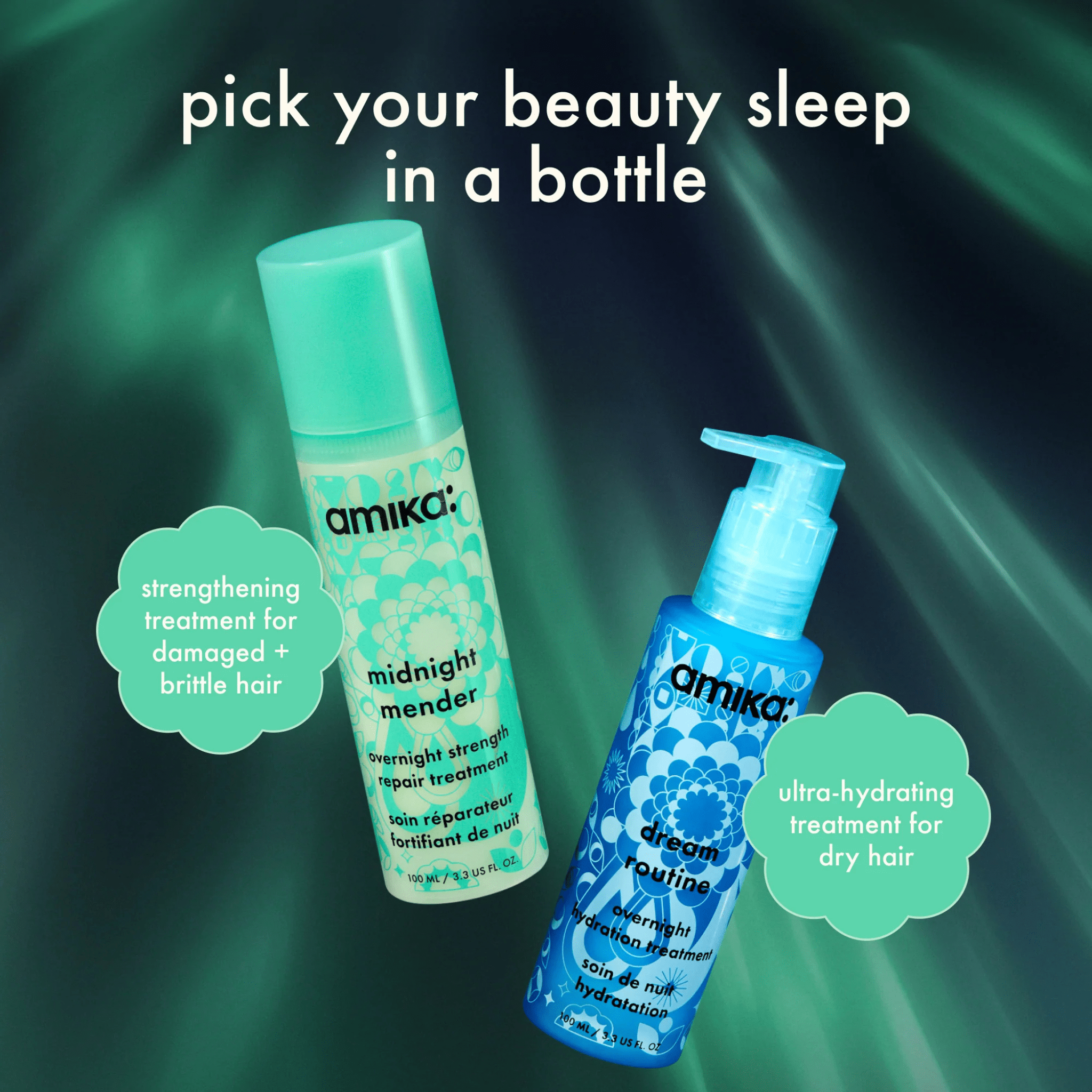 Amika. Traitement Réparateur De Nuit Midnight Mender - 100 ml - Concept C. Shop