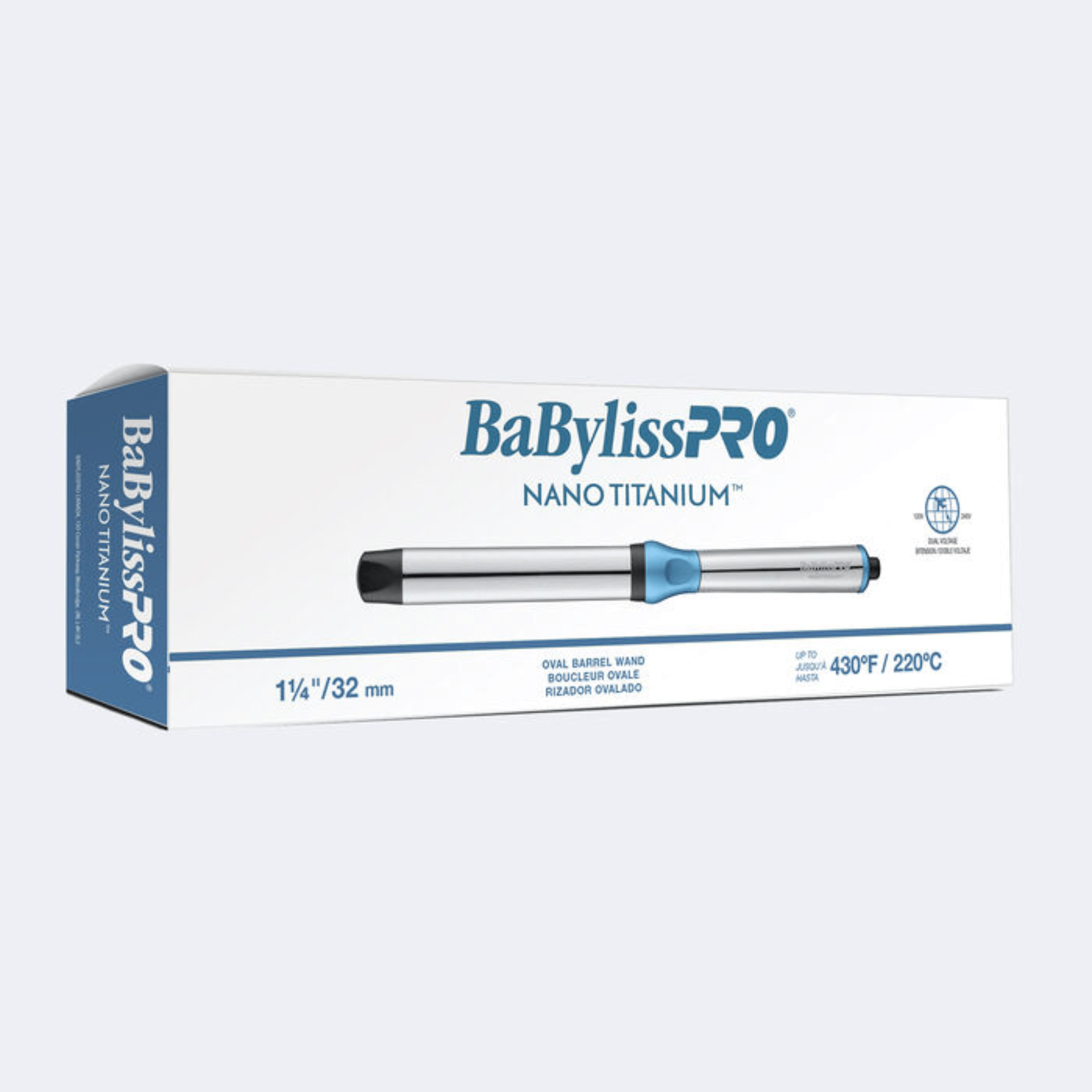Babyliss. Fer à Friser Ovale Extra Long Nano - Titanium Sans Pince - 1 1/4 po - Concept C. Shop
