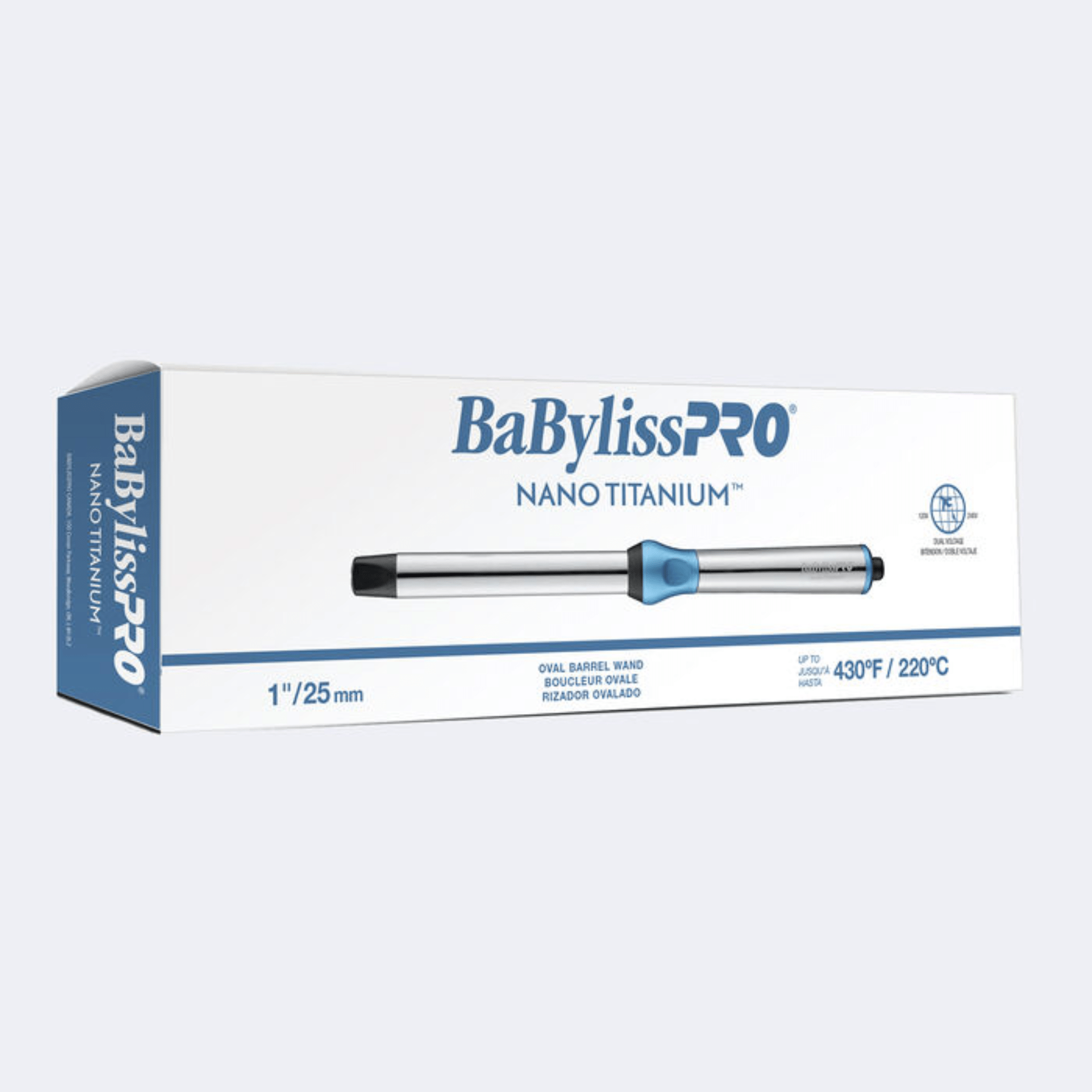 Babyliss. Fer à Friser Ovale Extra Long Nano - Titanium Sans Pince - 1 po - Concept C. Shop