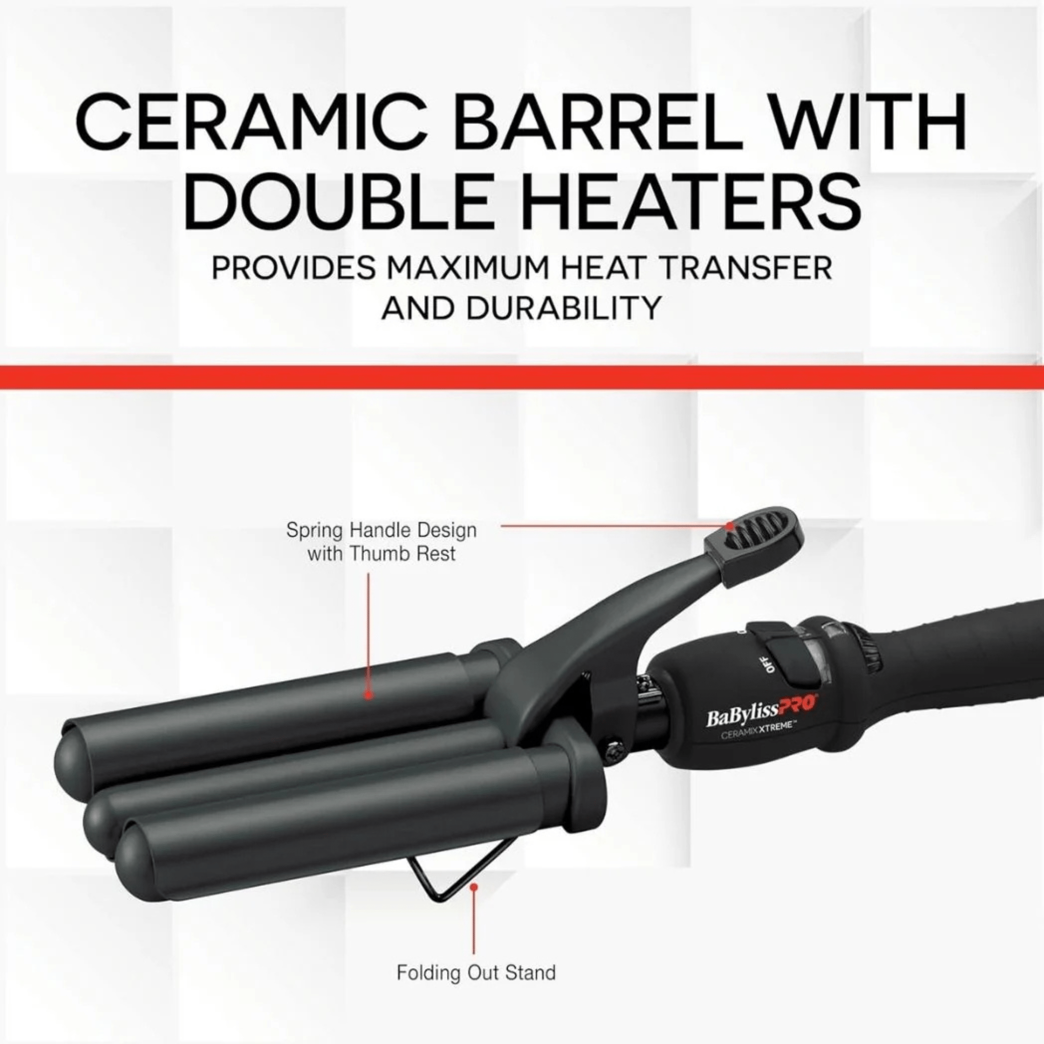 Babyliss. Fer à Onduler à Trois Barils en Céramique Ceramix Xtreme - 7/8 po - Concept C. Shop