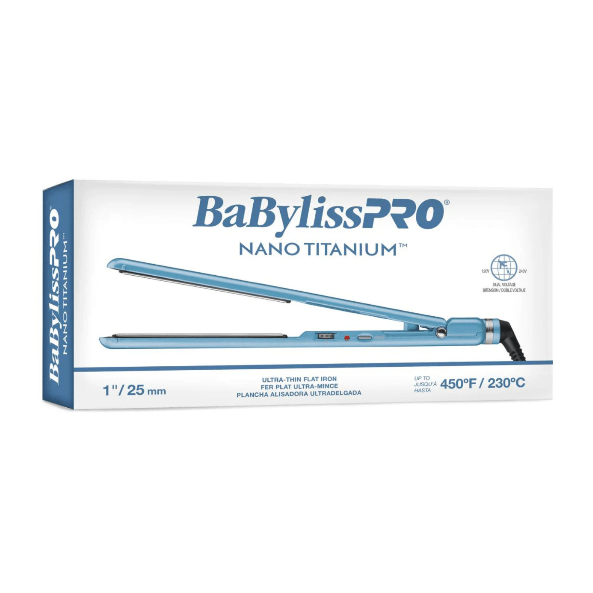Babyliss. Fer Plat Ultra - Mince en Nano - Titane et Céramique - 1 Po - Concept C. Shop