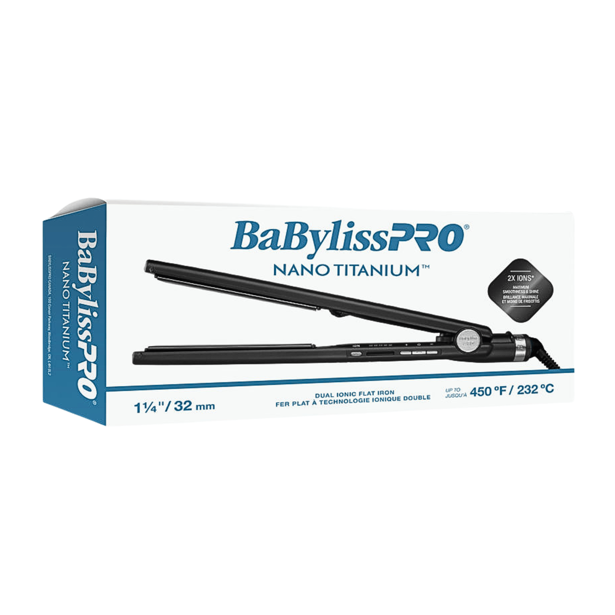 Babyliss. Fer Plat Ultra - Mince En Nano - Titane Et Céramique Noir - 1 1/4 Po - Concept C. Shop