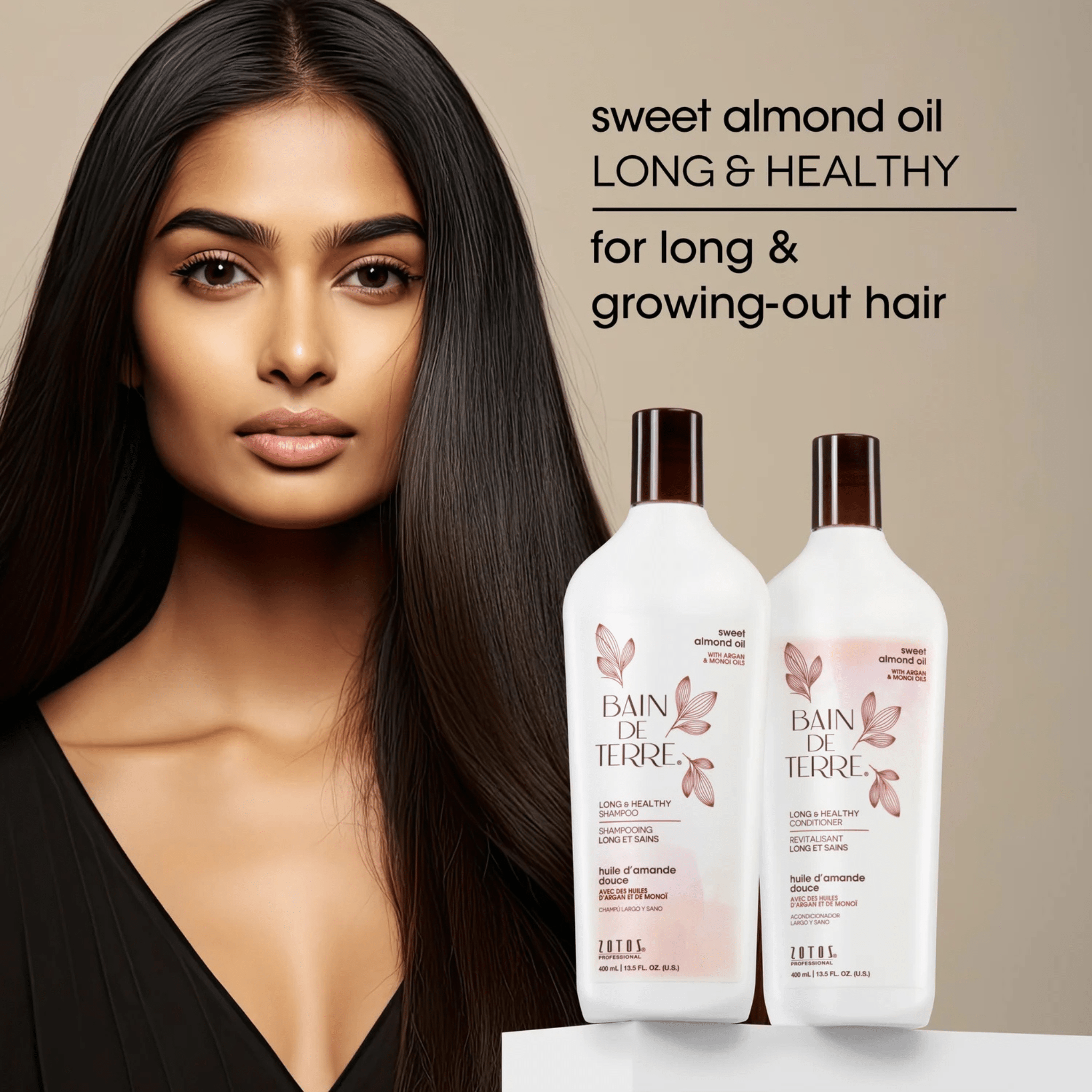 Bain de Terre. Revitalisant Longs et Sains Sweet Almond Oil - 400 ml - Concept C. Shop