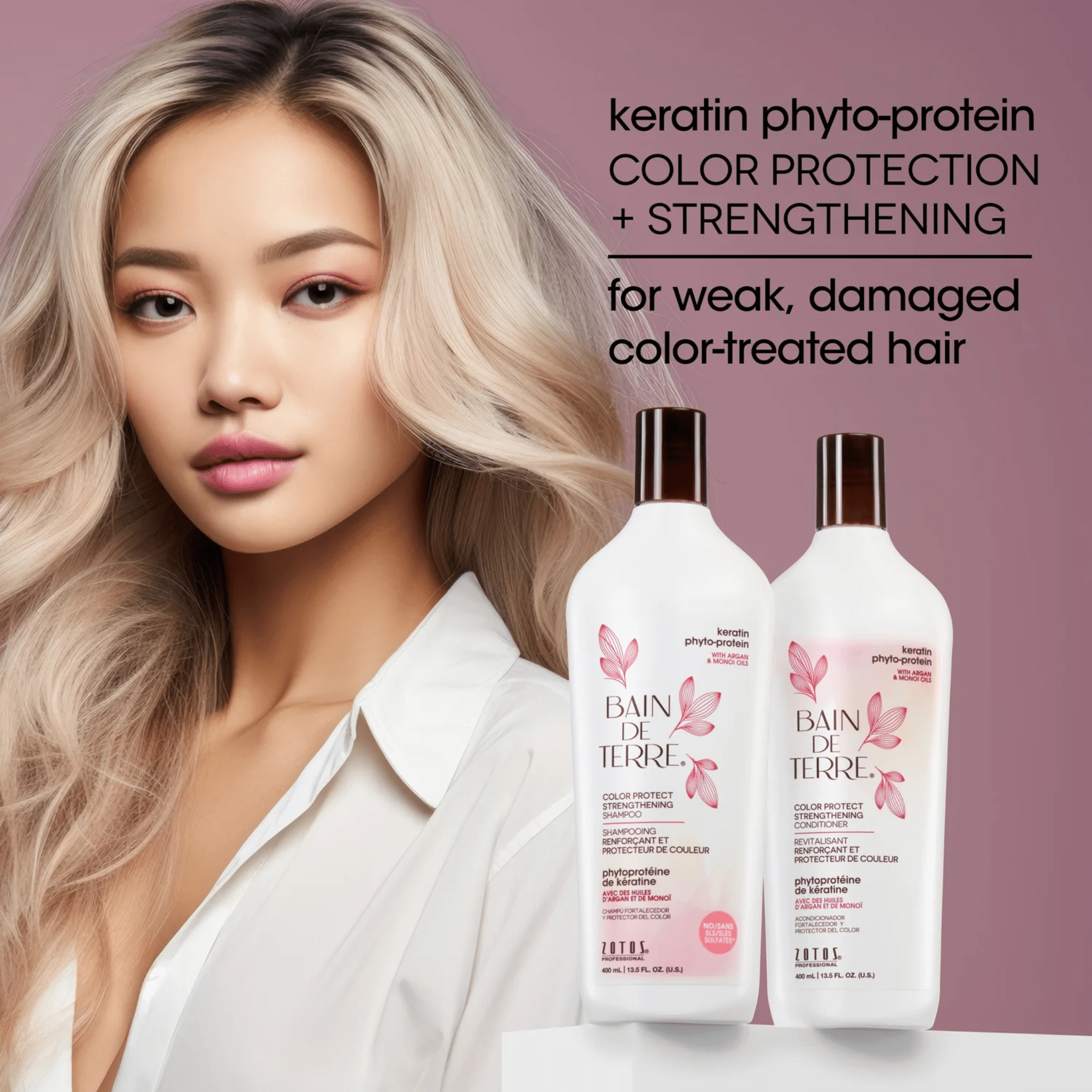 Bain De Terre. Revitalisant Renforçant Protecteur De Couleur Phytoprotéine De Kératine - 400 ml - Concept C. Shop