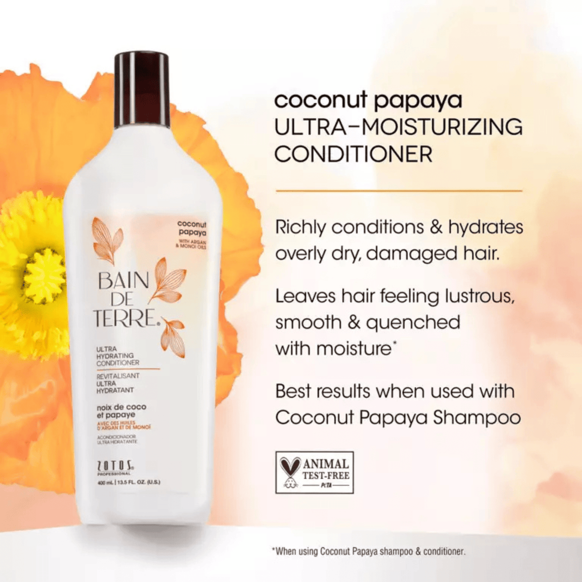 Bain De Terre. Revitalisant Ultra Hydratant Coconut Papaya - 400 ml - Concept C. Shop