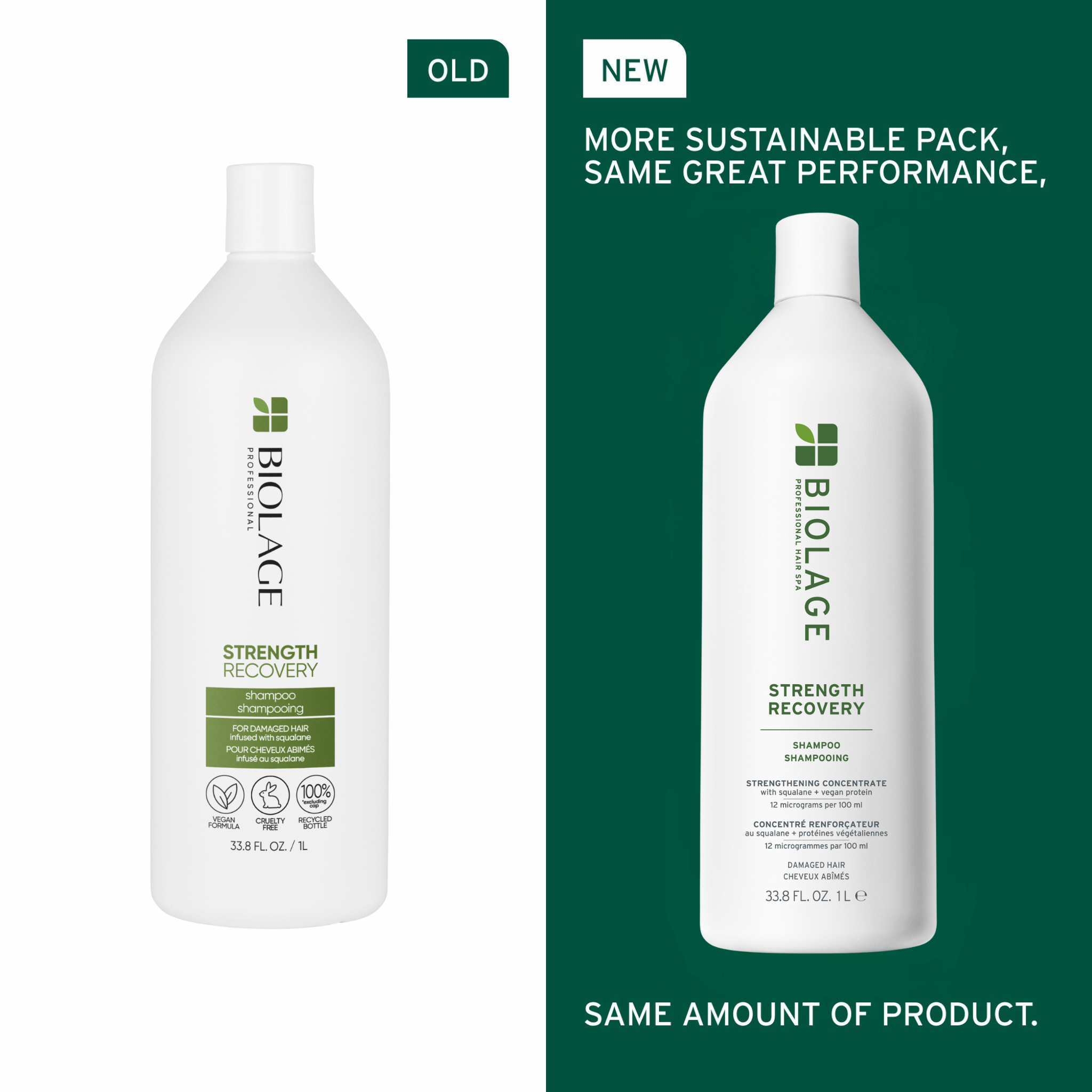 Biolage. Shampoing Strength Recovery - 1000 ml - Concept C. Shop