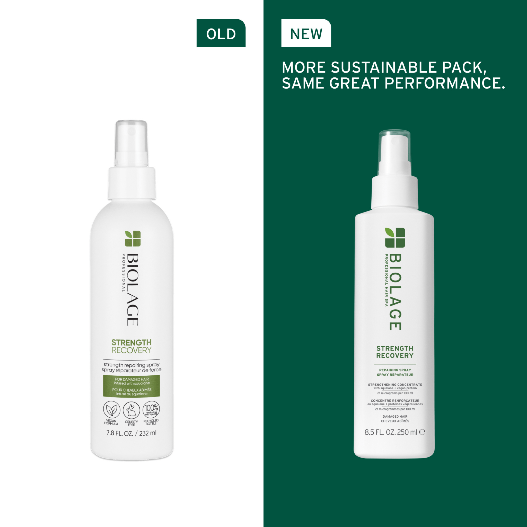 Biolage. Spray Réparateur De Force Strength Recovery - 250 ml - Concept C. Shop
