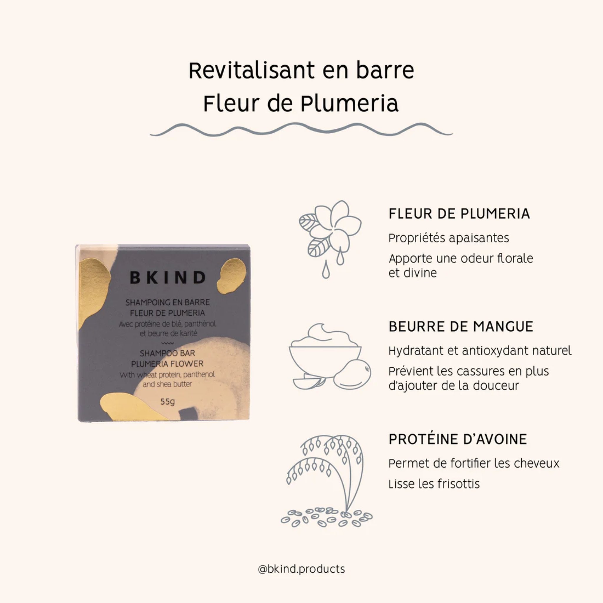 BKIND. Revitalisant en Barre Cheveux Bouclés et Frisés - 55 gr - Concept C. Shop