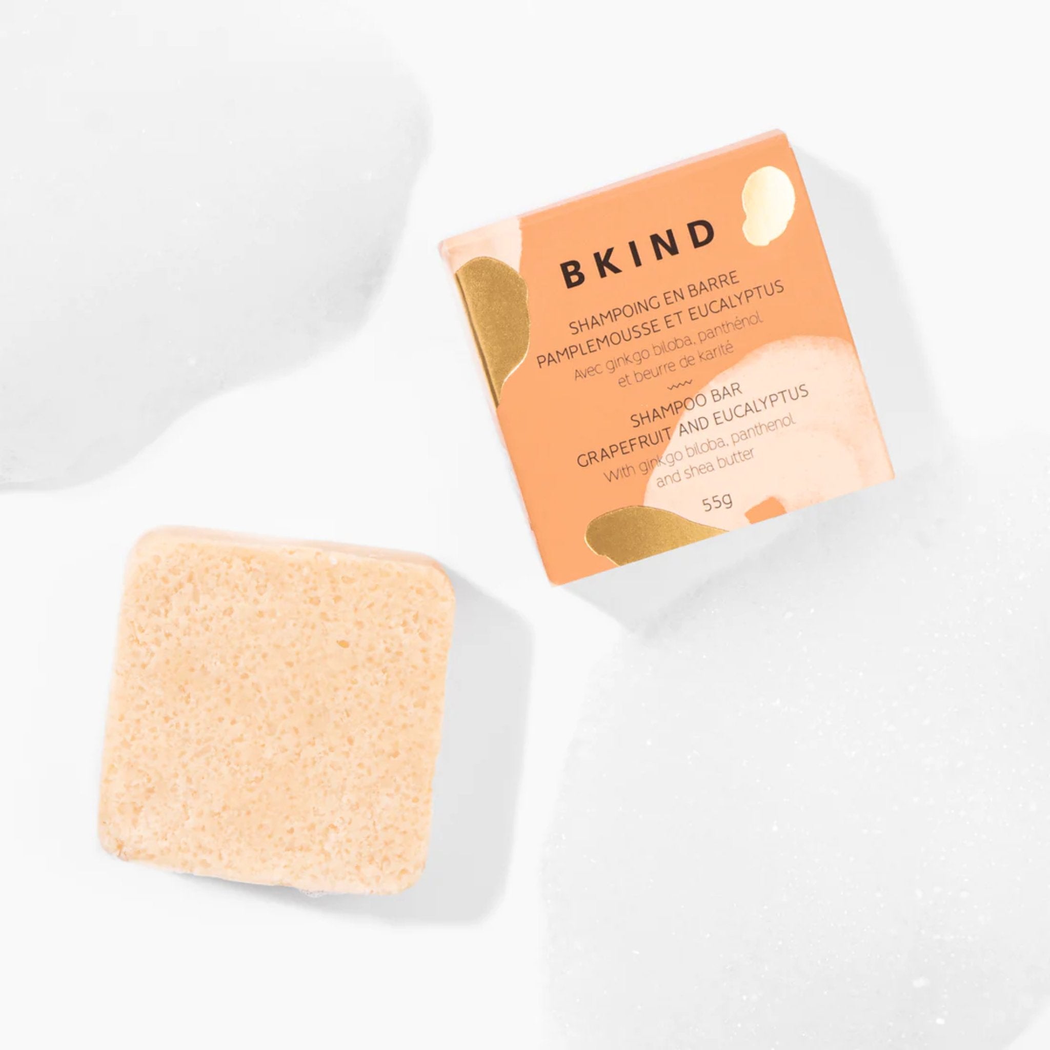 BKIND. Shampoing en Barre Cheveux Normaux et/ou à Tendance Grasse - 55 gr - Concept C. Shop