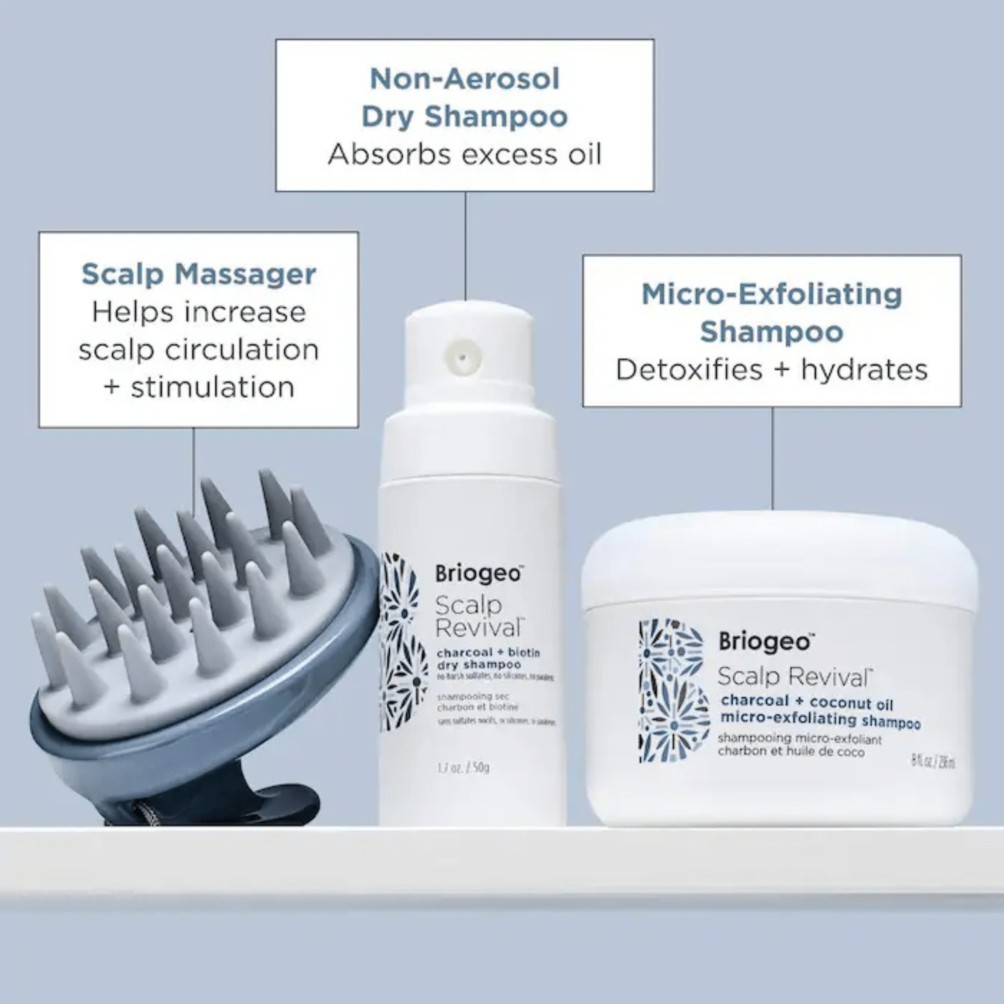 Briogeo. Coffret Trio Essentiels Cuir Chevelu - Scalp Revival - Concept C. Shop