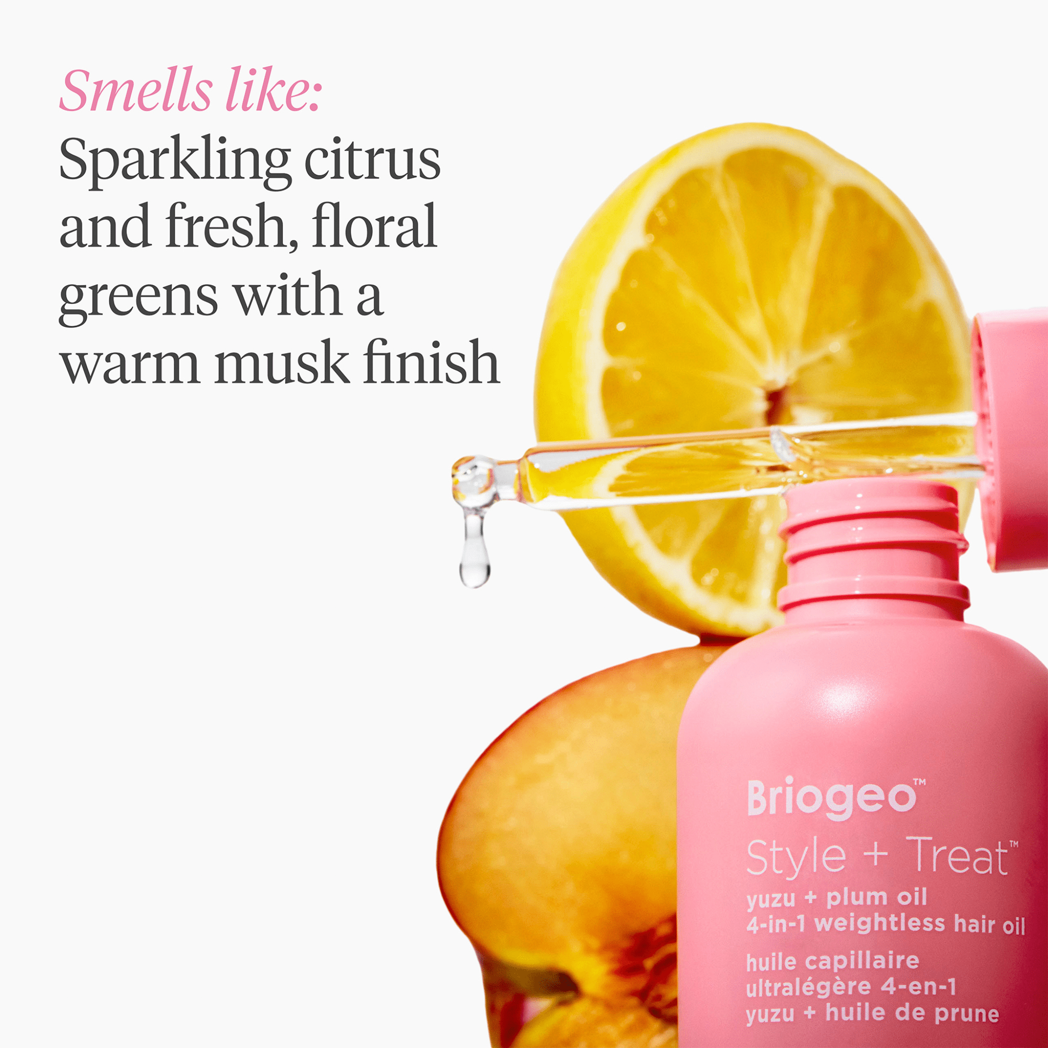 Briogeo. Huile Capillaire Ultralégère 4 - en - 1 Yuzu et Huile de Prune Style + Treat - 45 ml - Concept C. Shop