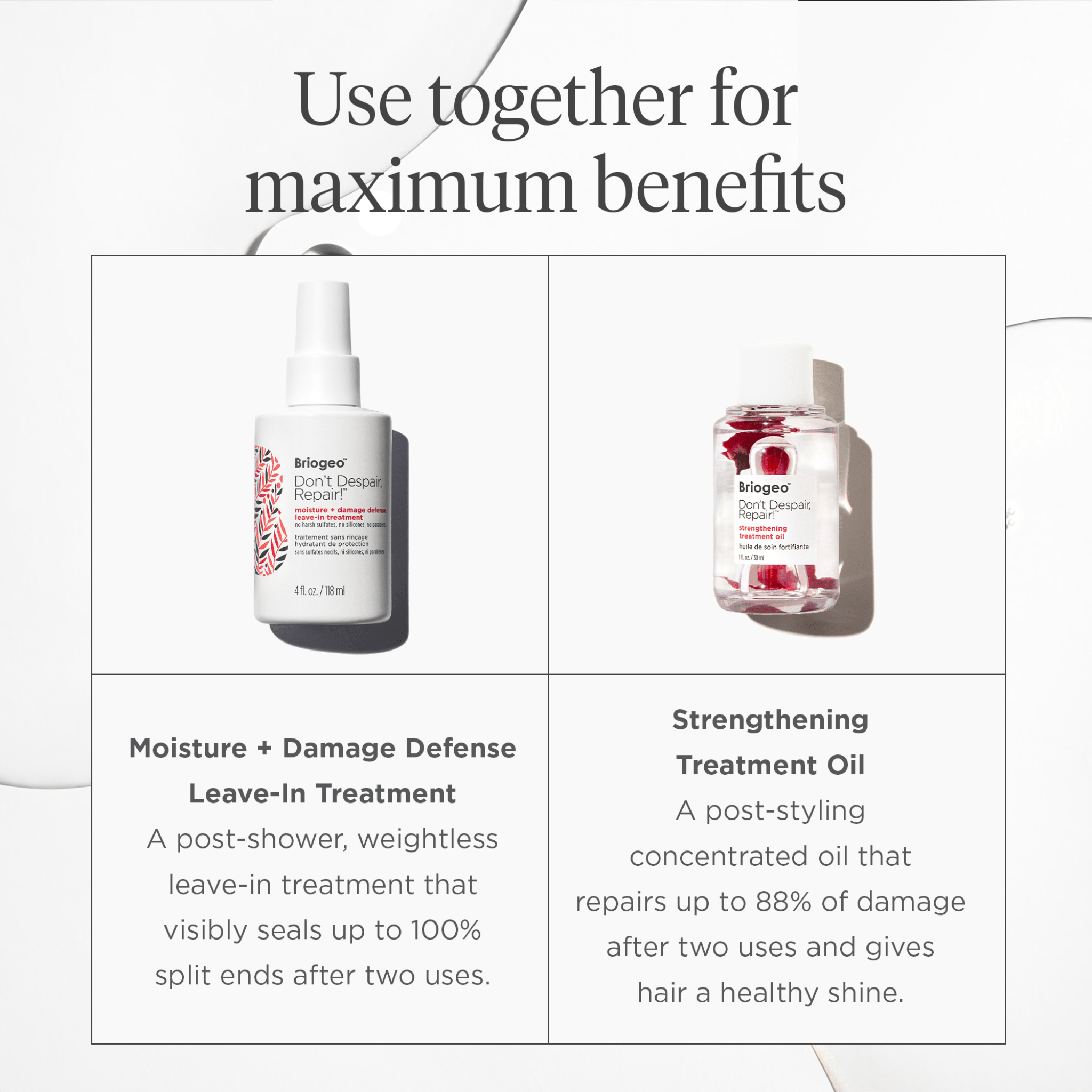 Briogeo. Traitement Sans - Rinçage Hydratant Don't Despair, Repair - 118 ml - Concept C. Shop