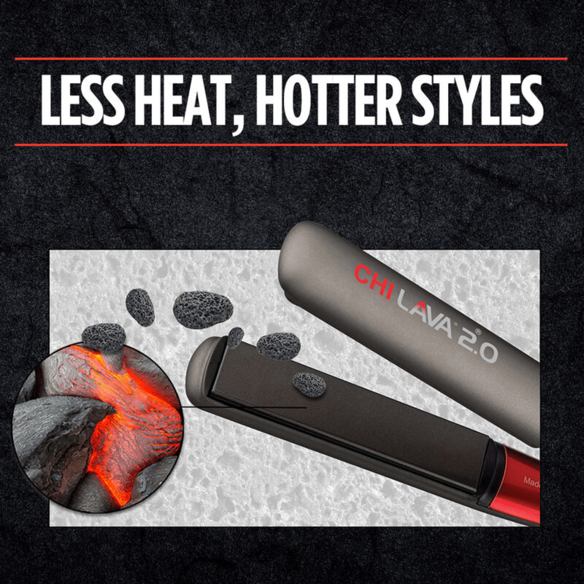Chi. Fer Plat Plaques De Lave Volcanique Lava 2.0 - 1 Po - Concept C. Shop