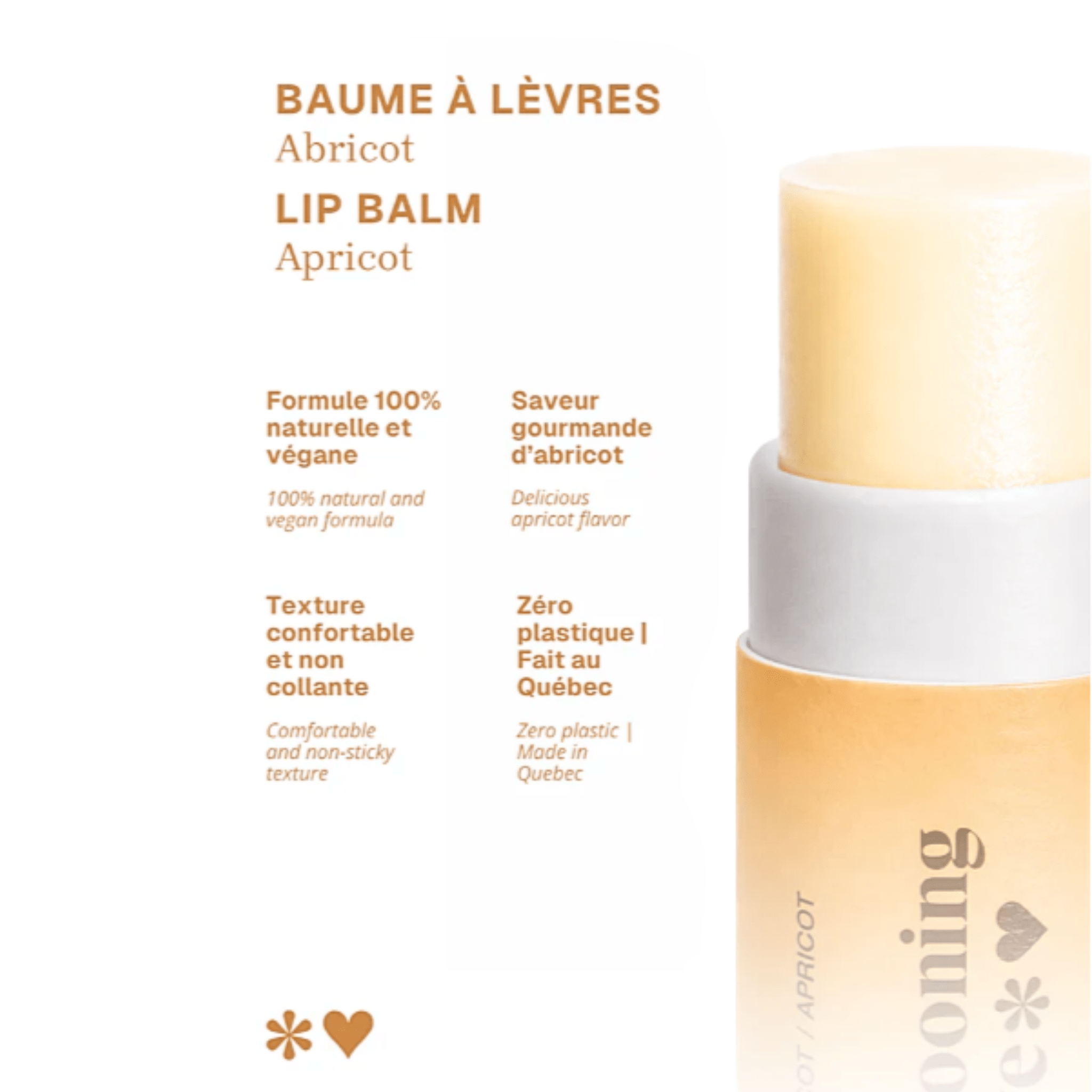 Cocooning Love. Baume à Lèvres Abricot - 10 g - Concept C. Shop