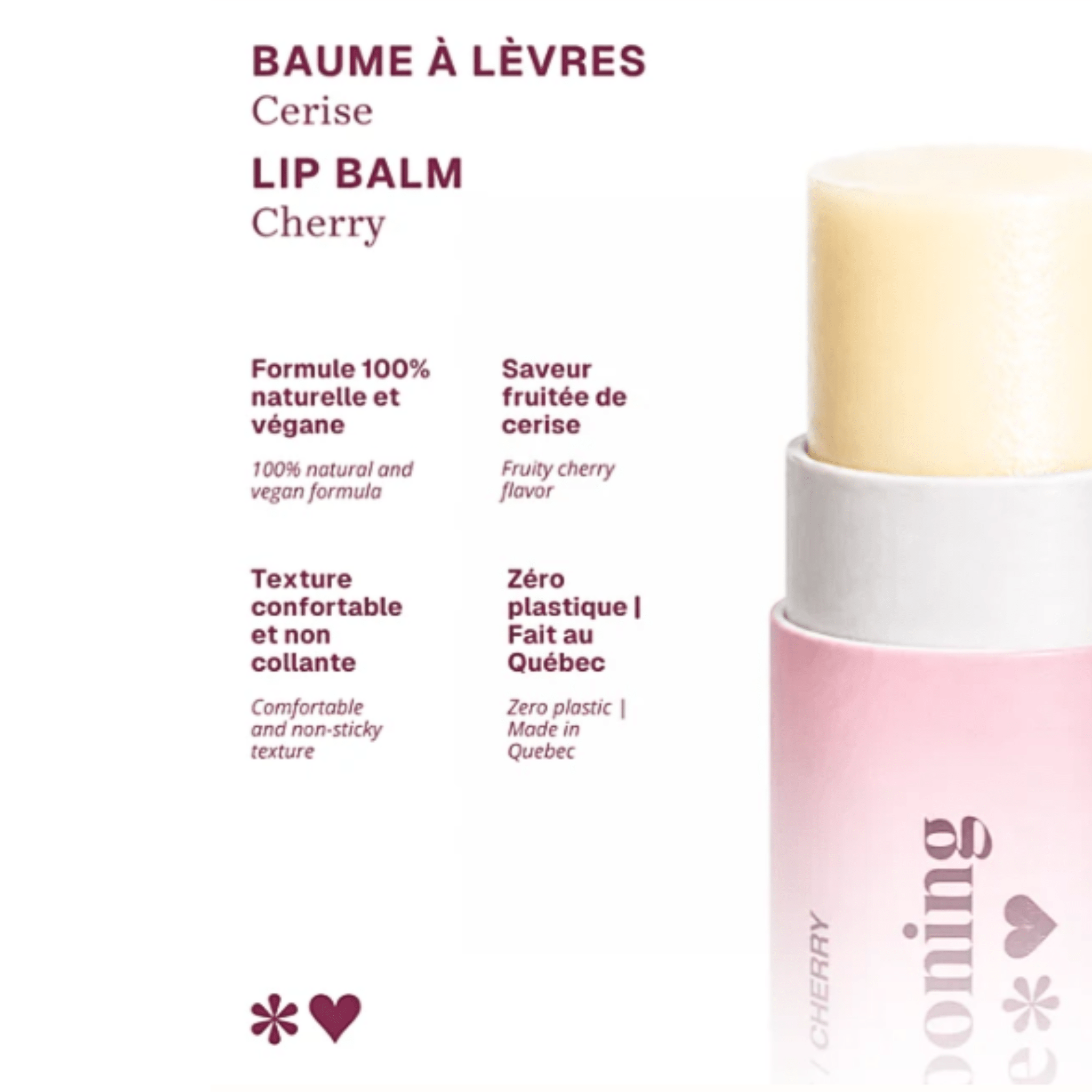 Cocooning Love. Baume à Lèvres Cerise - 10 g - Concept C. Shop