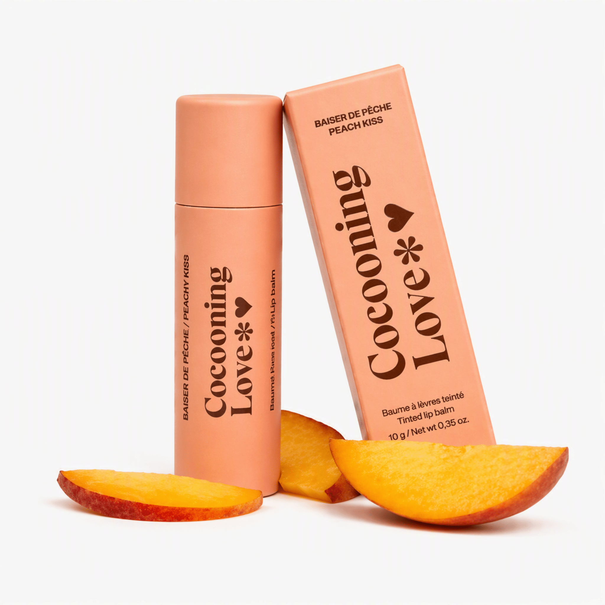 Cocooning Love. Baume à Lèvres Teinté Peachy Kiss - 10 gr - Concept C. Shop