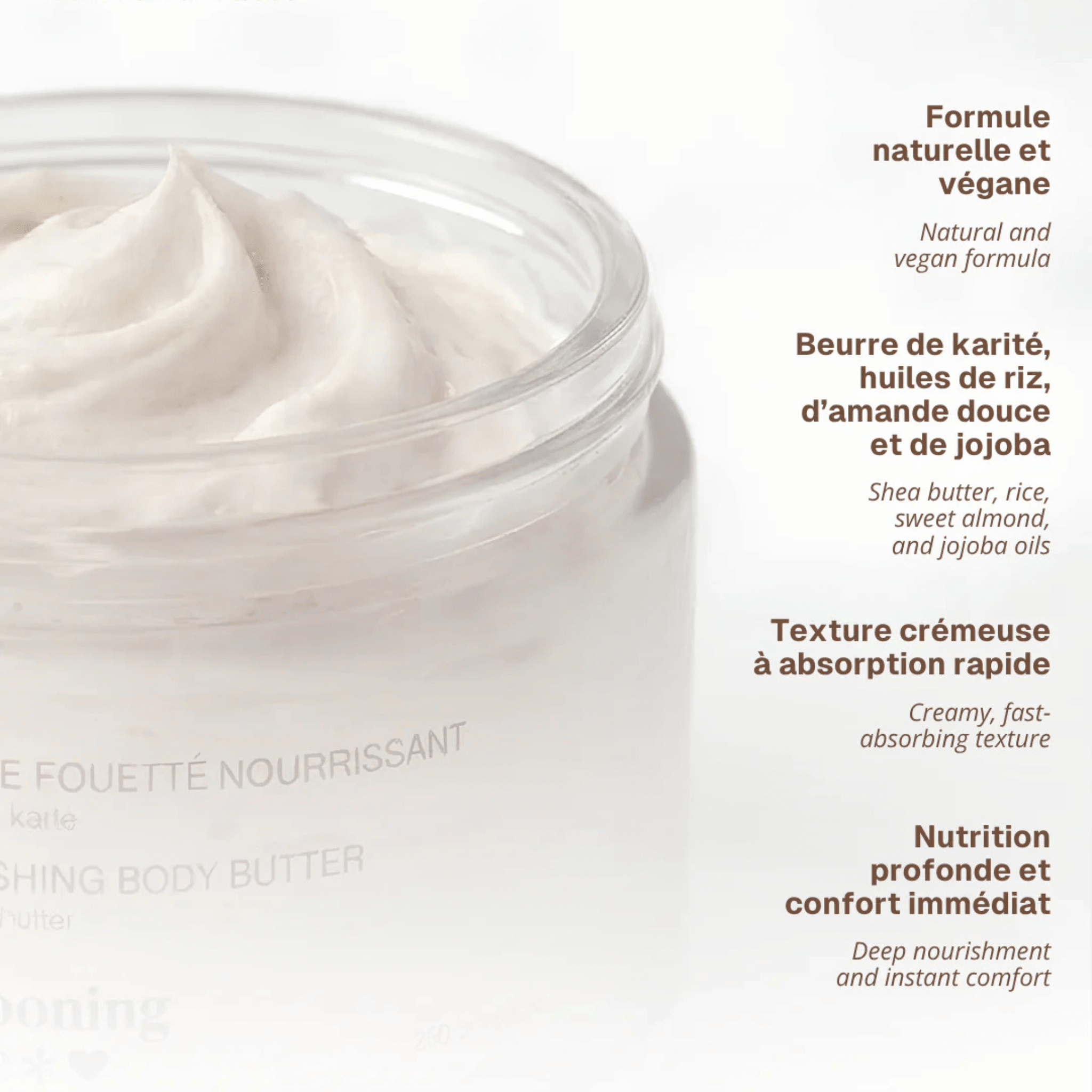 Cocooning Love. Beurre Corporel Fouetté Amande - 250 g - Concept C. Shop