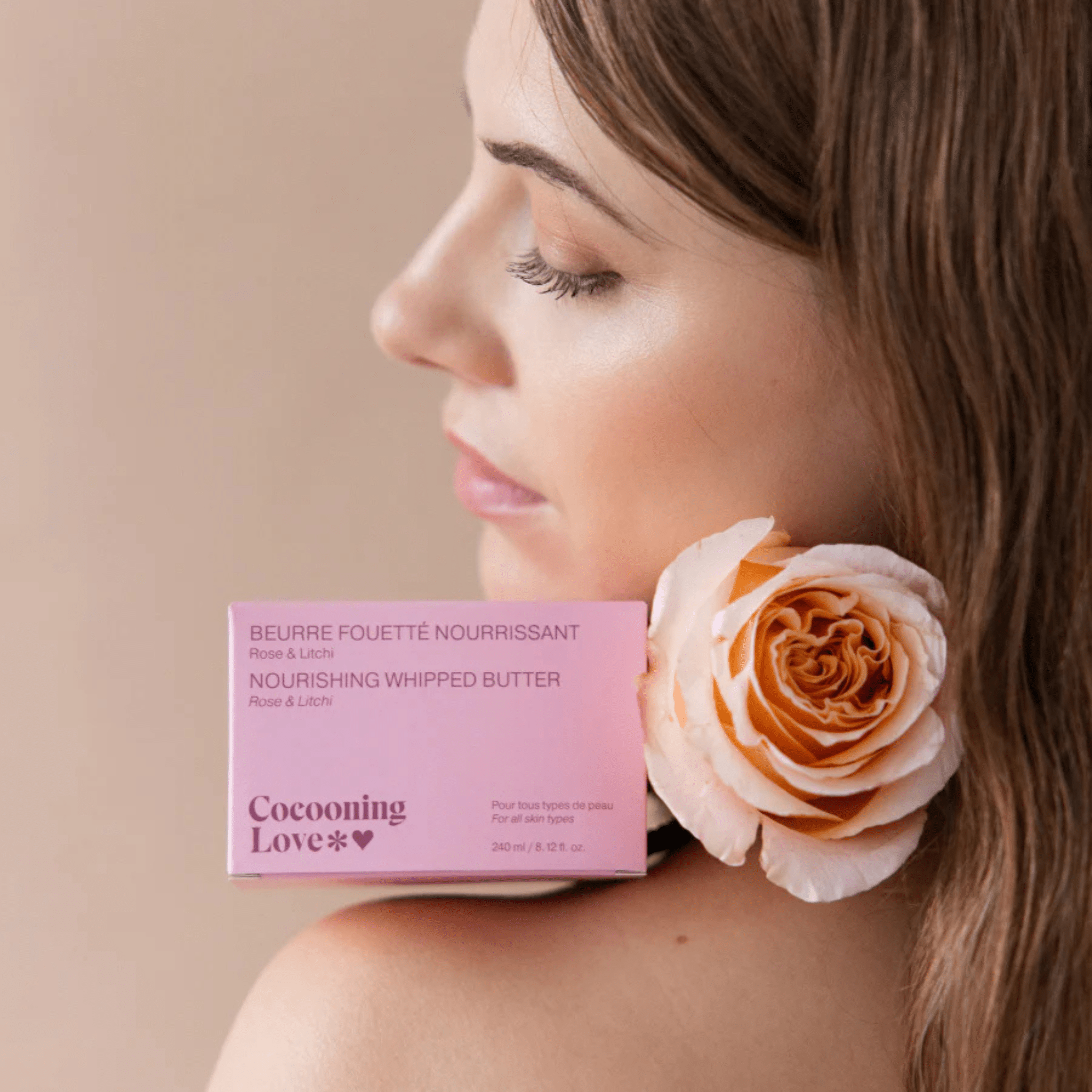 Cocooning Love. Beurre Corporel Fouetté Rose et Litchi - 240 ml - Concept C. Shop