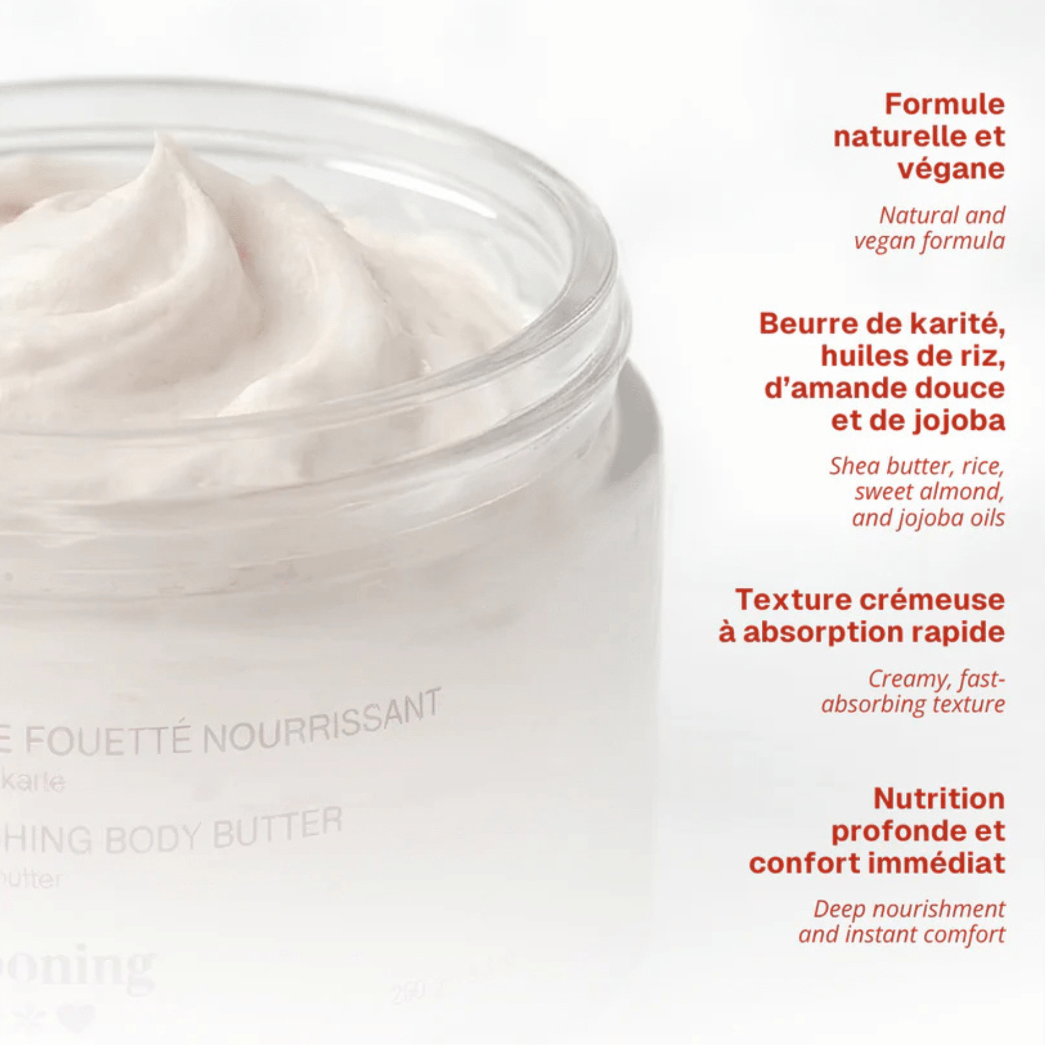 Cocooning Love. Beurre Corporel Fouetté Smoothie Fraise et Banane - 240 ml - Concept C. Shop