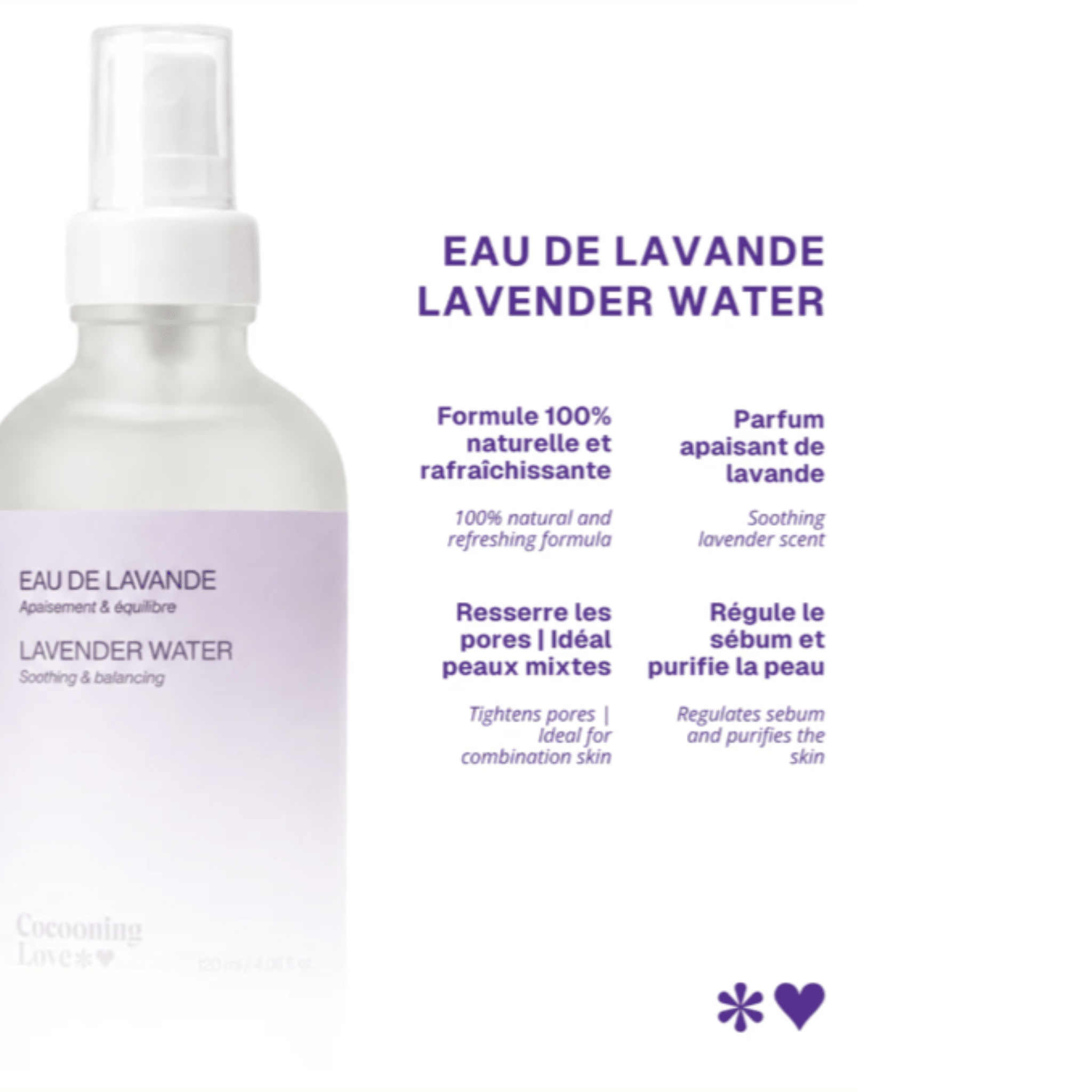 Cocooning Love. Eau De Lavande - Apaisement Et Équilibre - 120 ml - Concept C. Shop